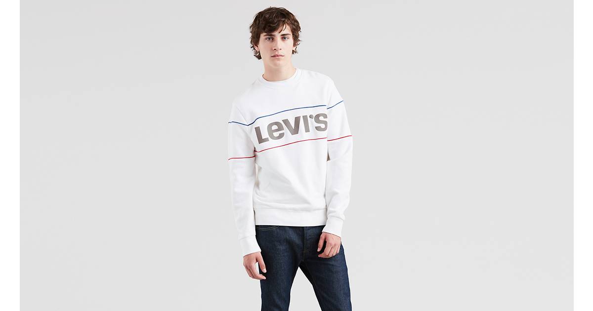 Graphic Reflective Crewneck Sweatshirt - White | Levi's® US