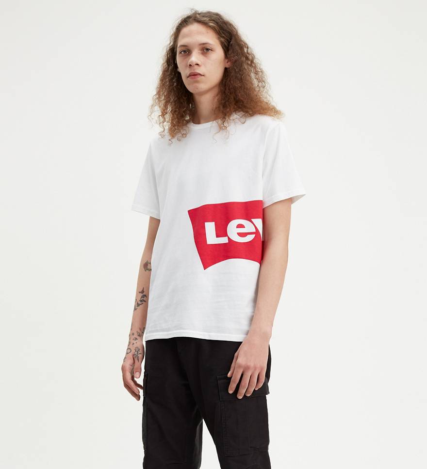 Oversized Side L Tab Graphic Tee Shirt 1