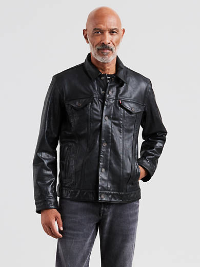 Leather Trucker Jacket - Black | Levi's® CA