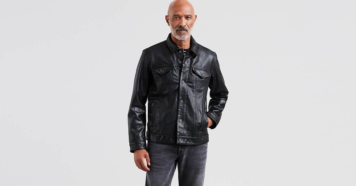 Leather Trucker Jacket - Black | Levi's® US