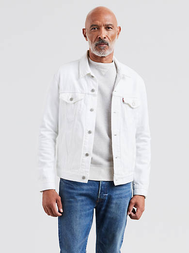 Introducir 50+ imagen levi’s white denim trucker jacket