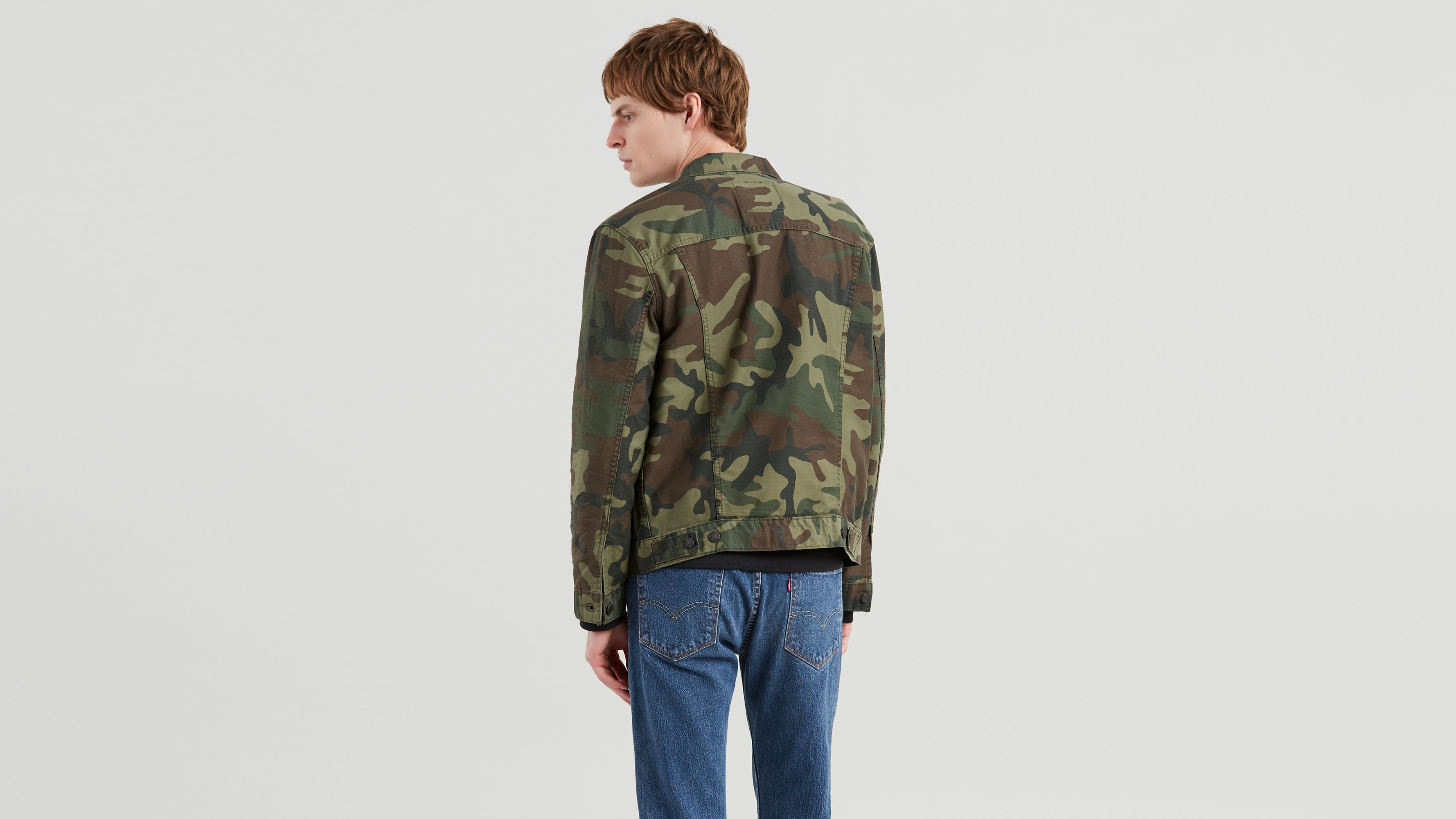 men's camouflage denim jacket