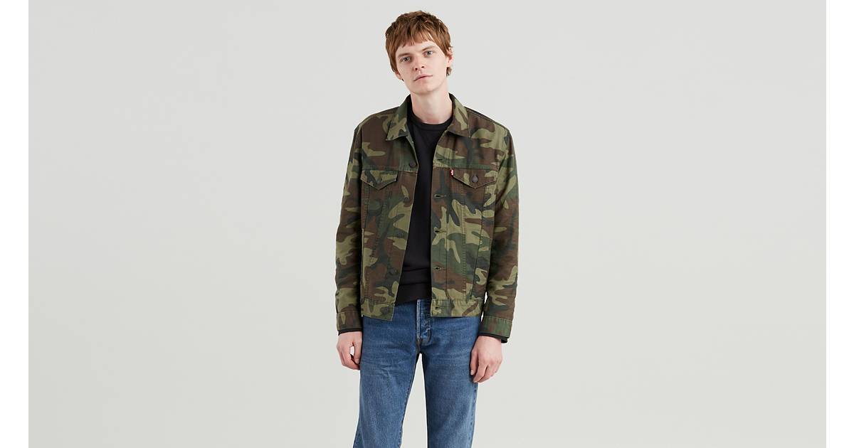 Camouflage Jeans Jacket, Mens Denim Jackets