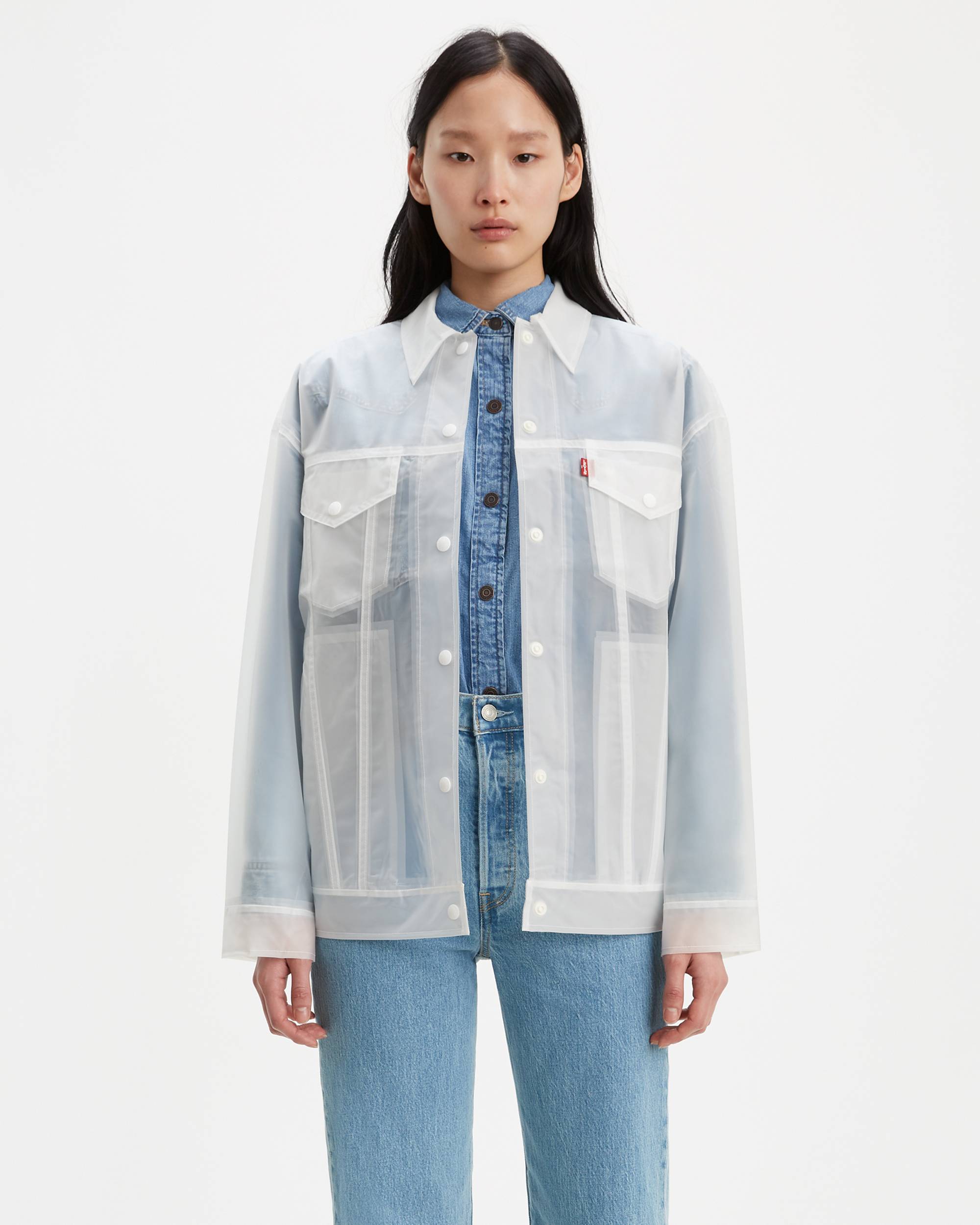 Clear Baggy Trucker Jacket 1