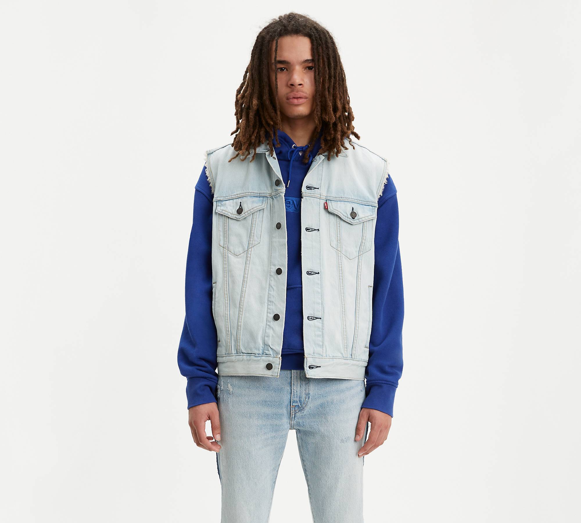Levi blue jean vest Clearance