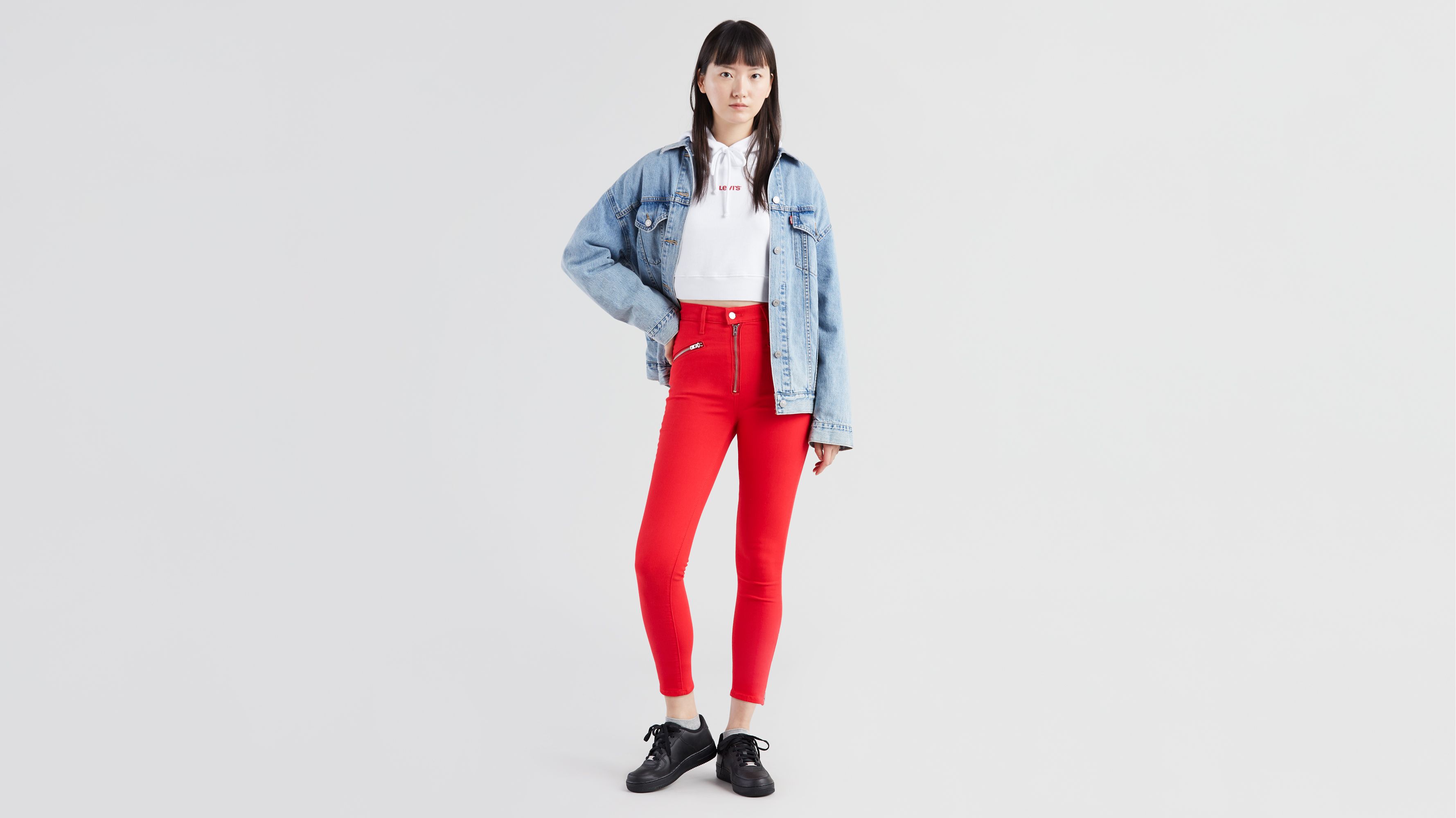womens red levis jeans