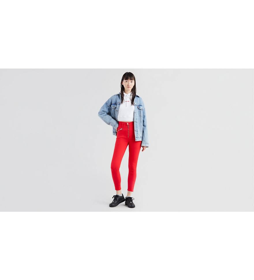 Mile High Moto Ankle Women's Jeans - Red | Levi's® US