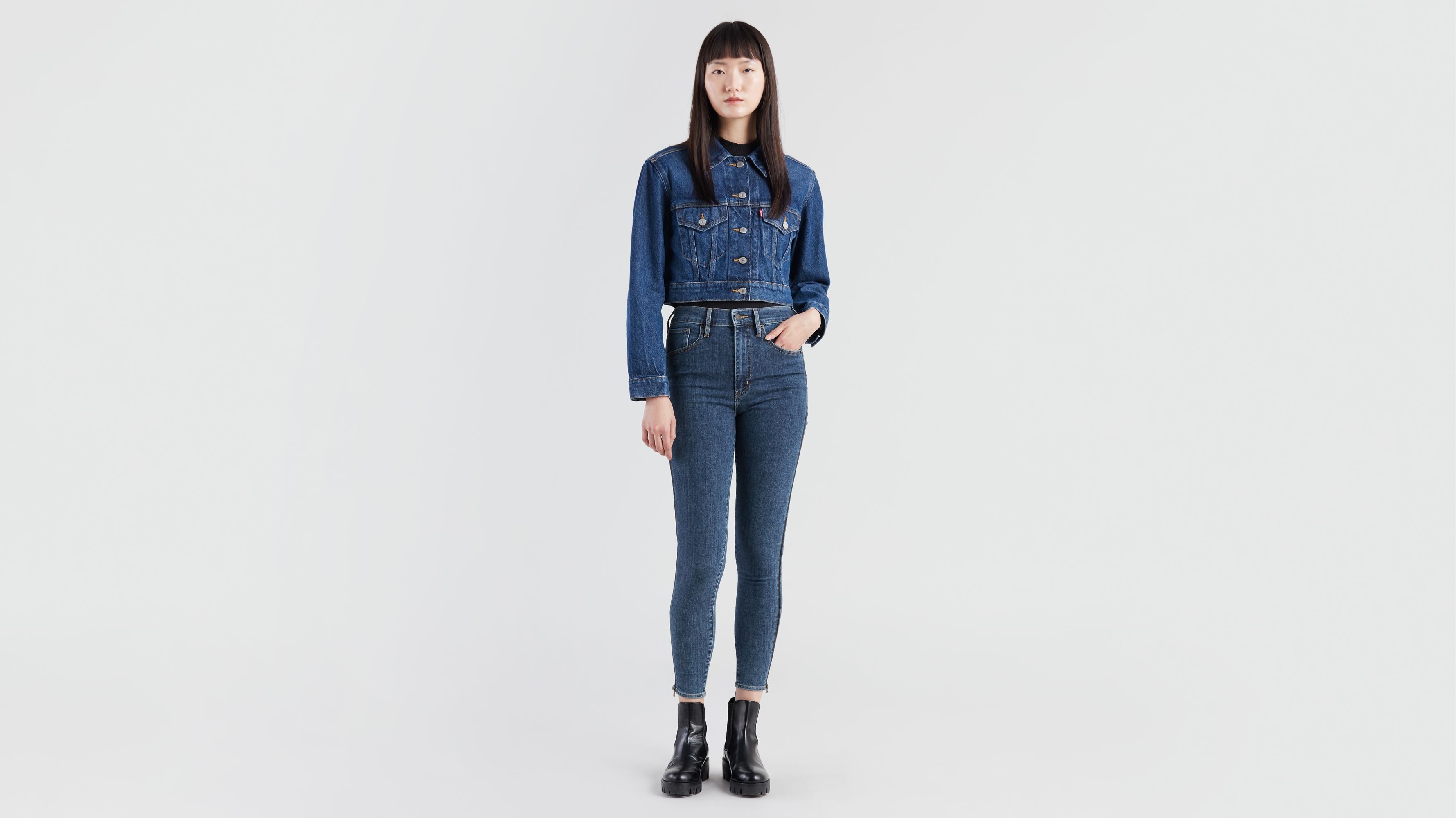 Mile High Ankle Zip Women's Jeans - Dark Wash | Levi's® US