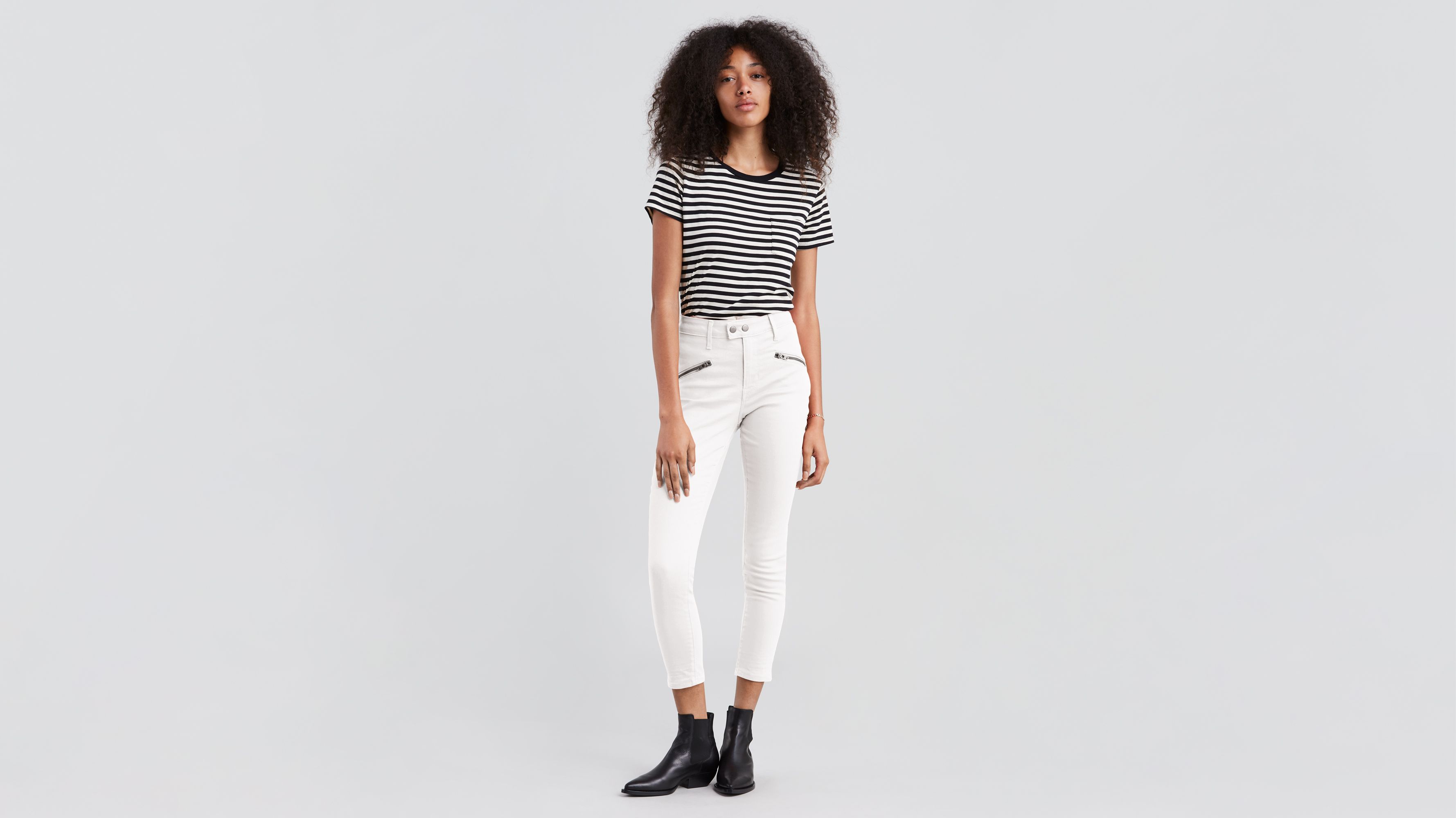 levi's 721 high rise skinny jeans white