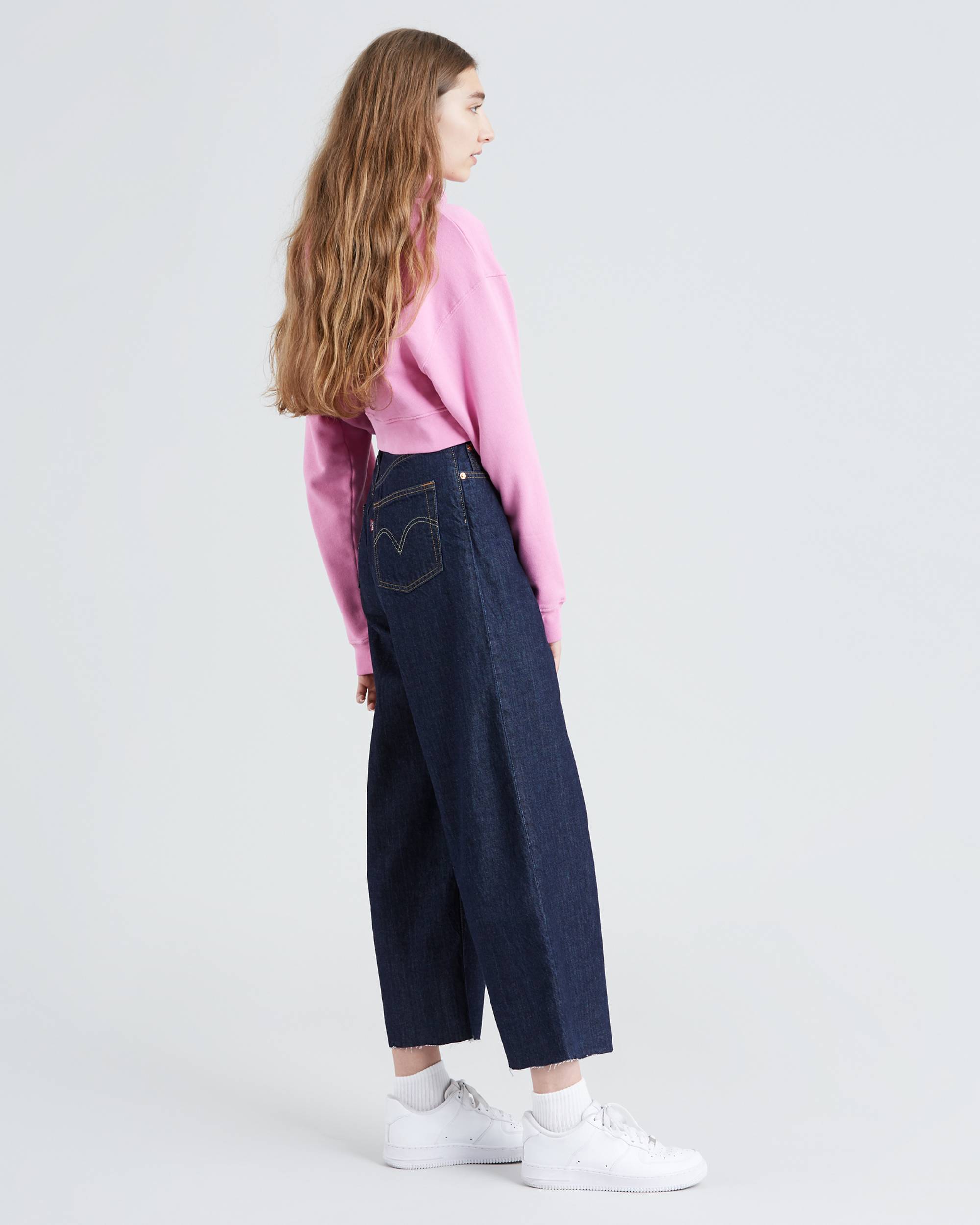 Ribcage Pleated Cropped Women's Jeans 3