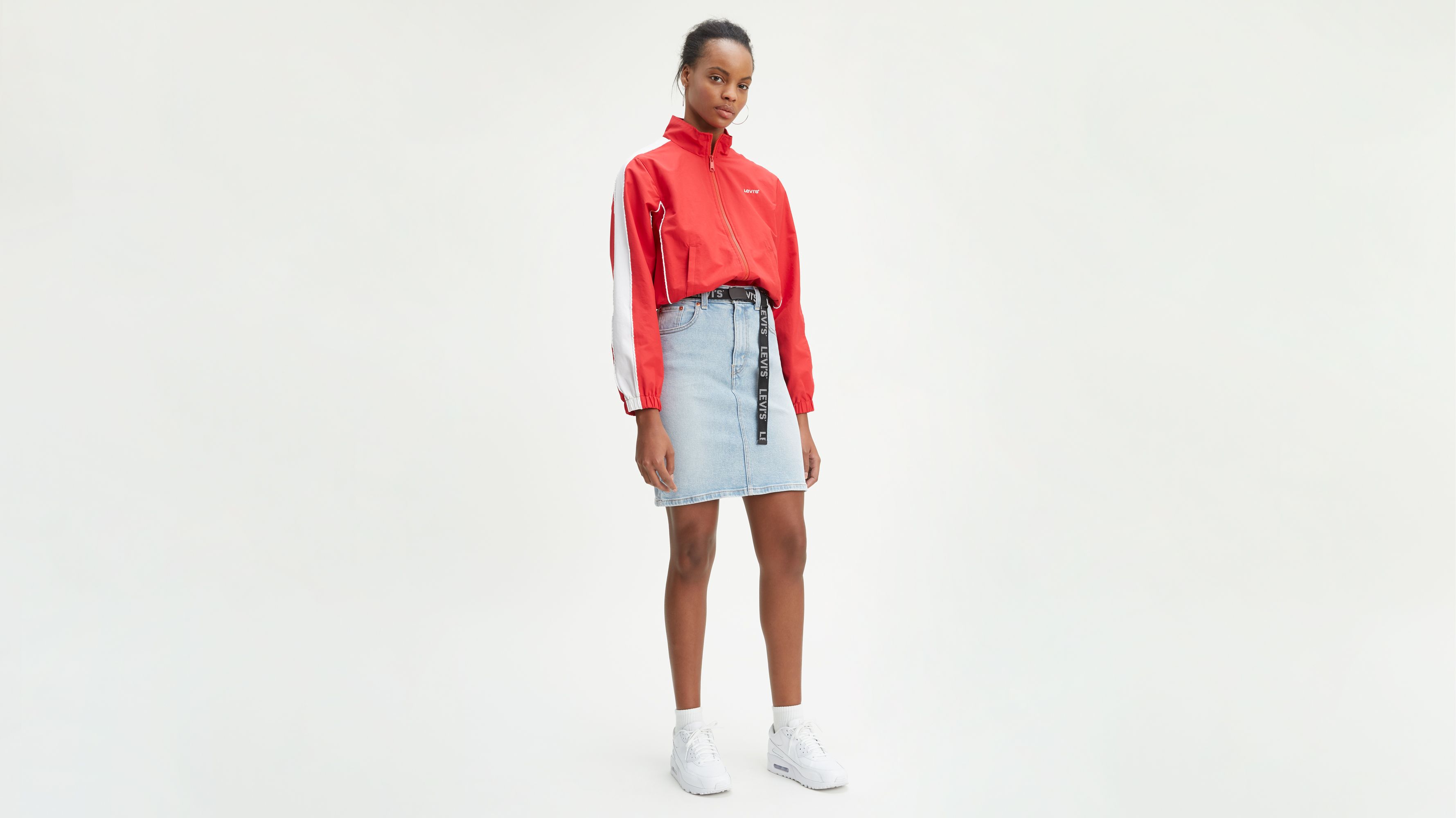 Ryia Red Frayed Hem Crop Denim Jacket - Ryia – Rebellious Fashion