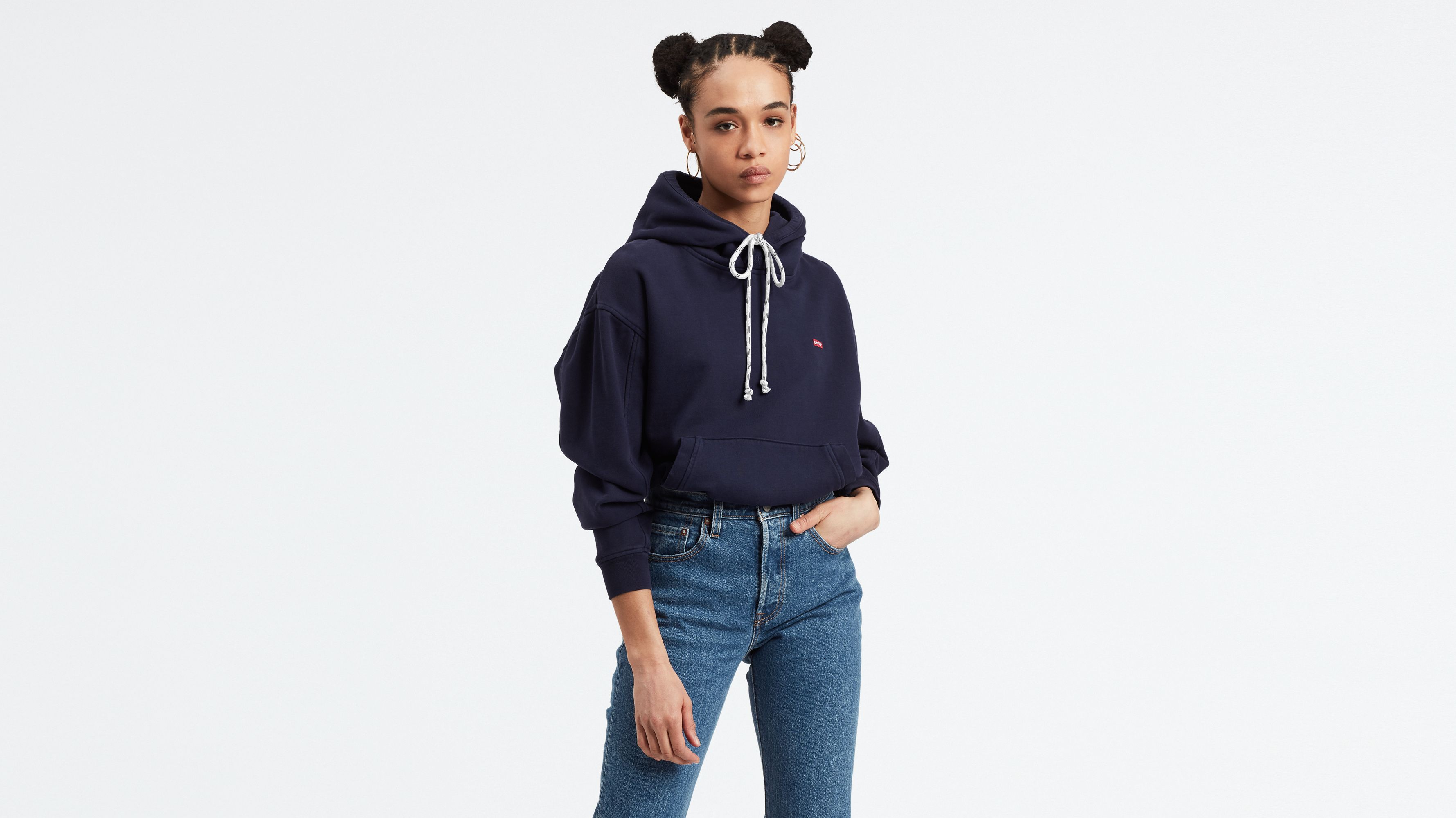 levi's unbasic hoodie xenon blue