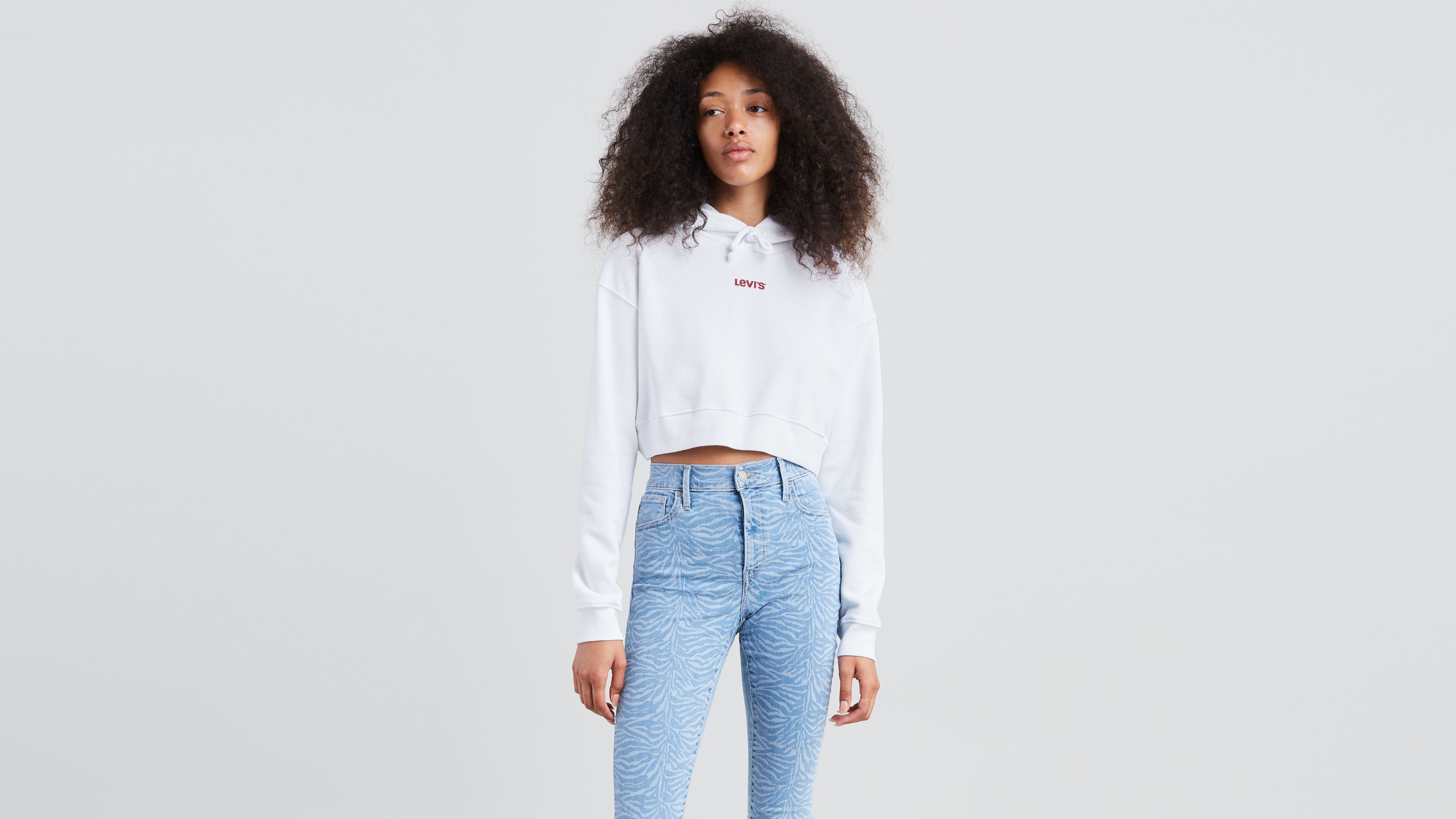 Baby Cropped Hoodie - White | Levi's® CA