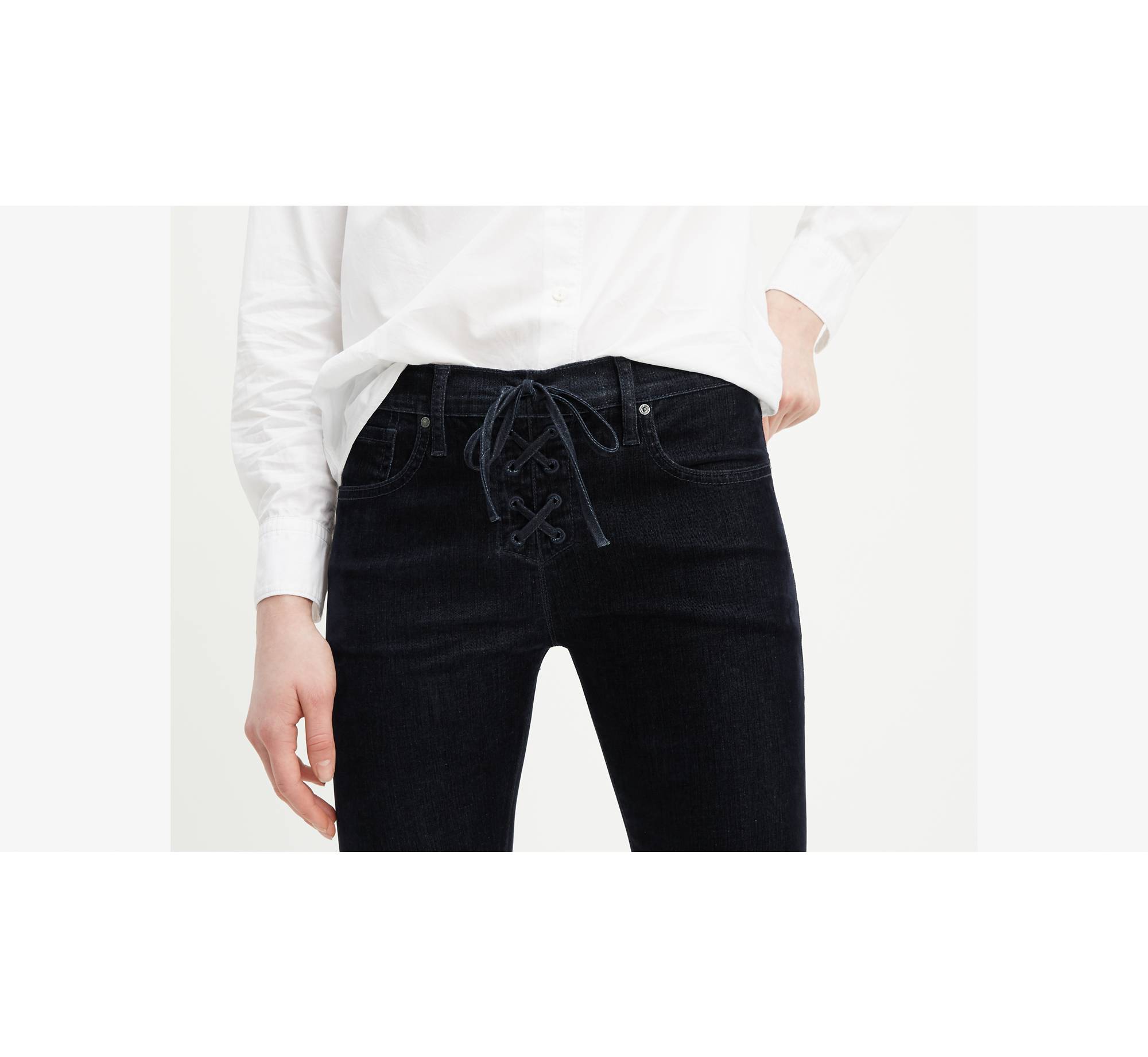 Lace Up Cigarette Women's Jeans - Black | Levi's® US
