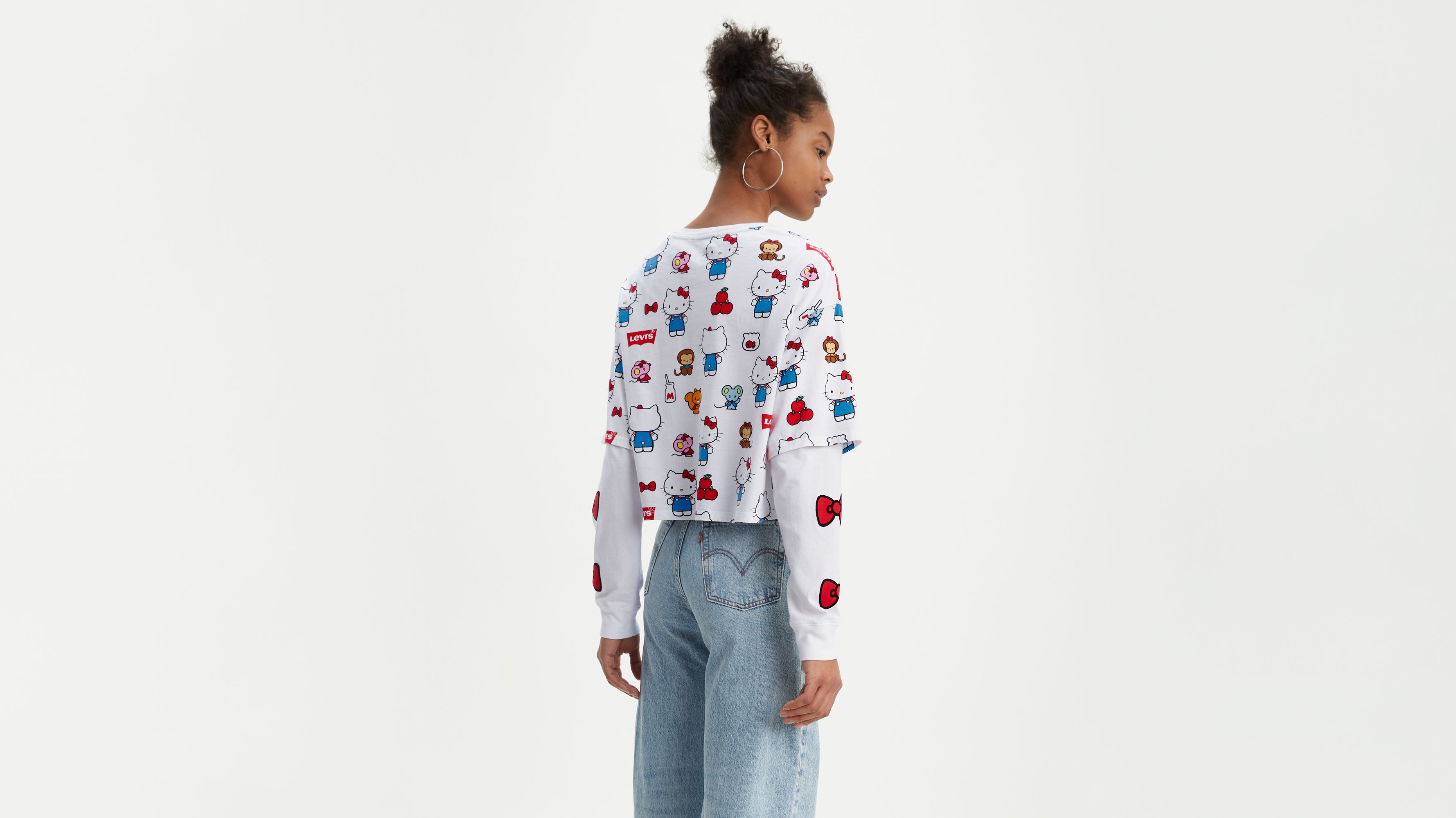 Levi's® X Hello Kitty All Over Print Oversize Tee Shirt - Multi-color |  Levi's® US