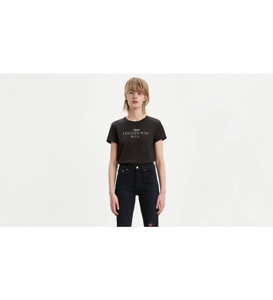90's Logo Boyfriend Tee Shirt - Black | Levi's® US