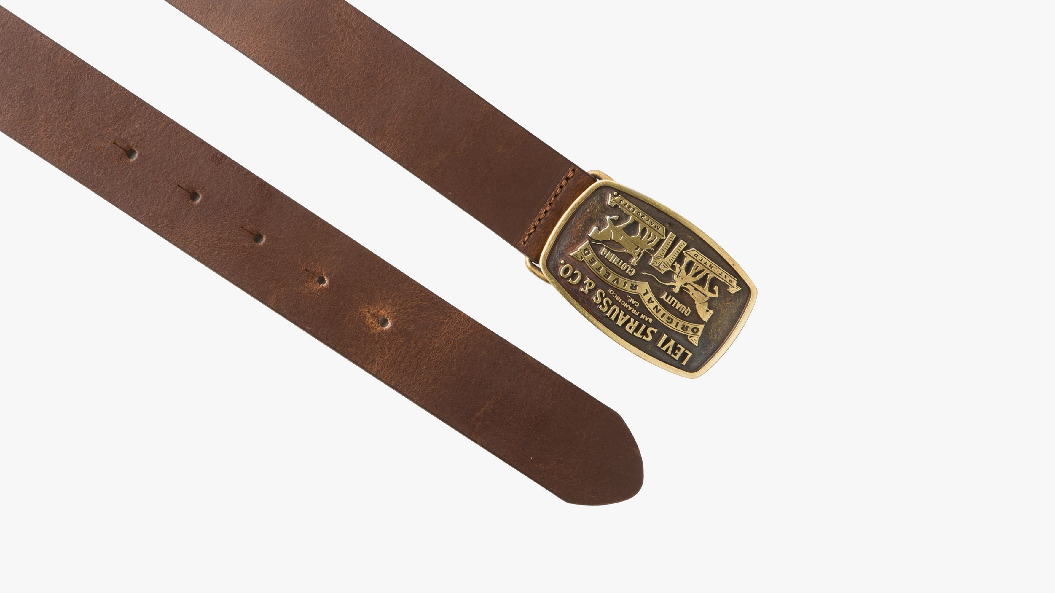 Two-horse Pull Buckle Belt - Brown 
