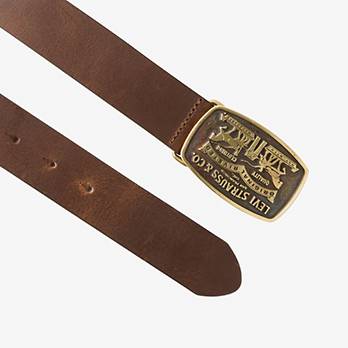 Two-Horse Pull Buckle Belt 2
