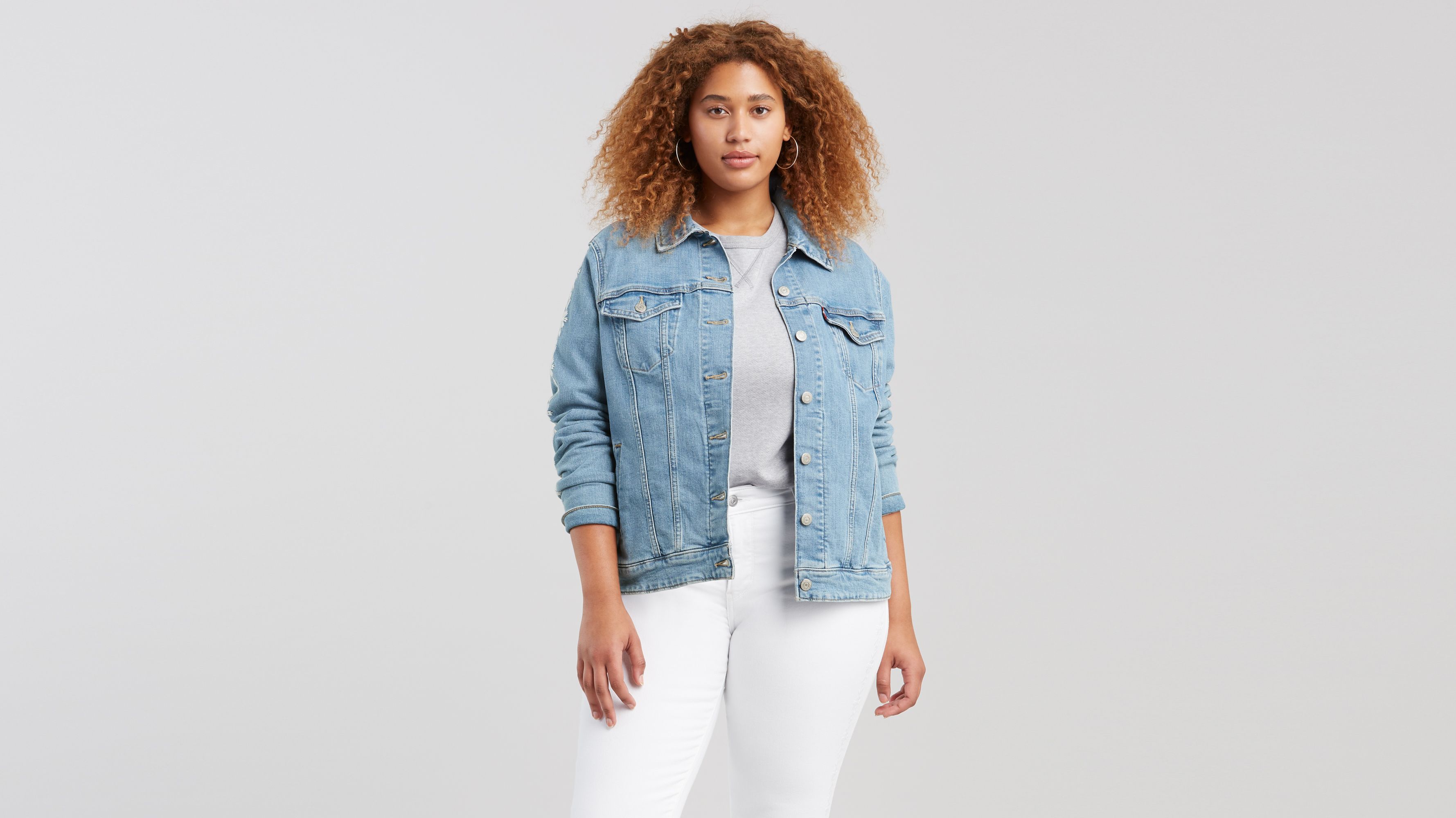 Levi's plus size trucker denim jacket best sale