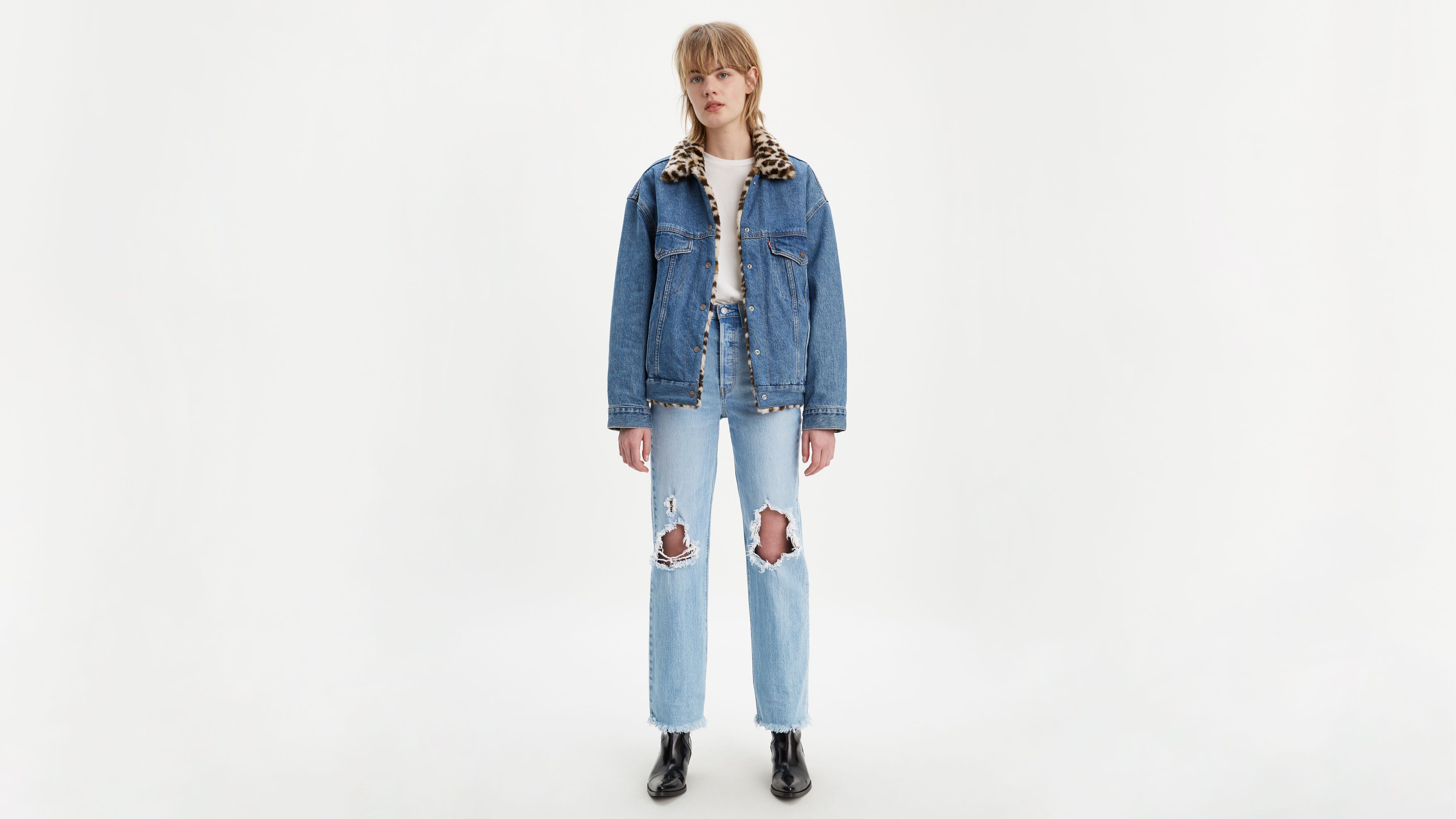 levi's ribcage full length jeans