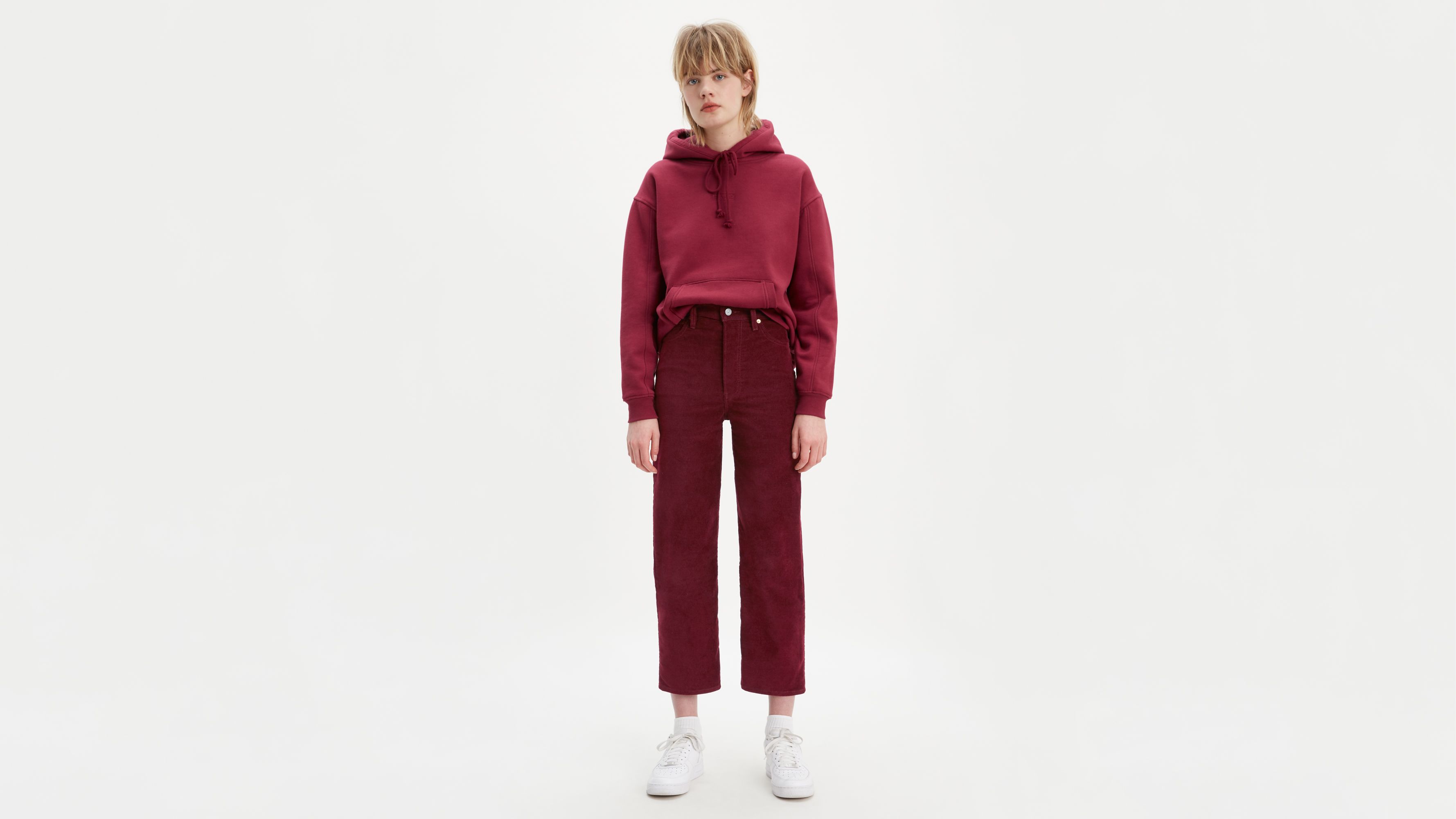 Ribcage Straight Ankle Corduroy Pants 