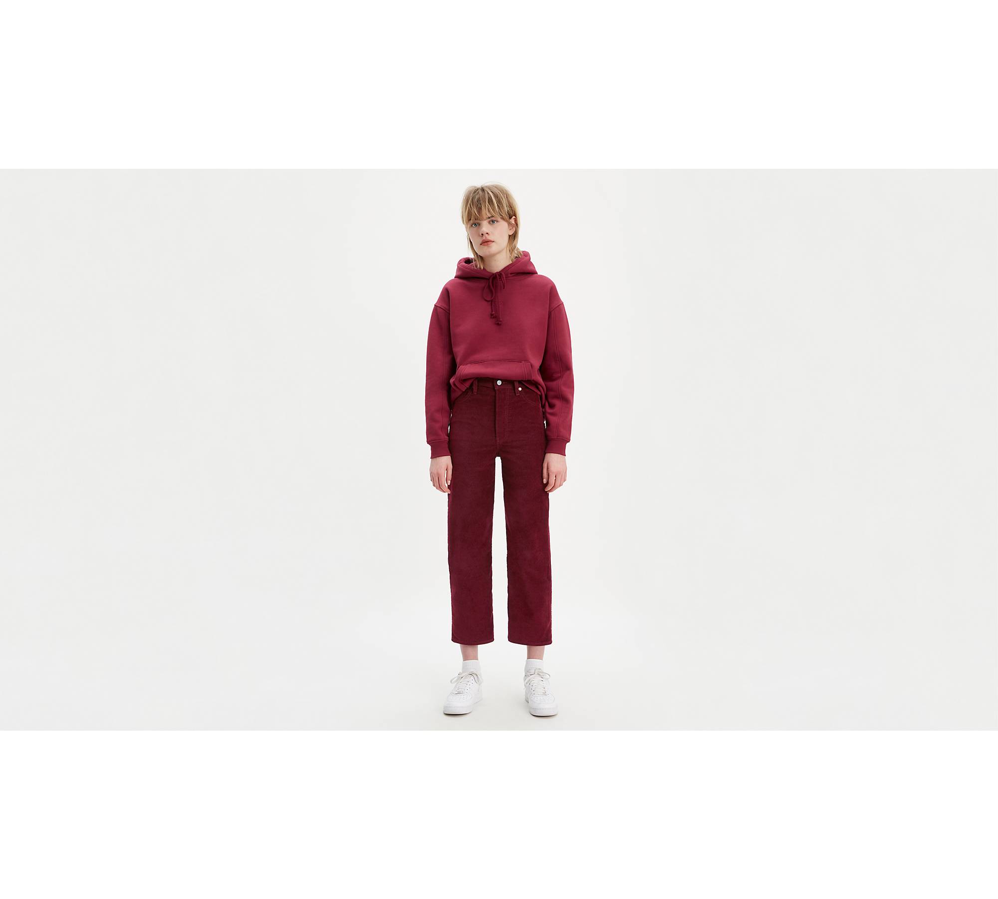 RED CORDUROY TROUSERS