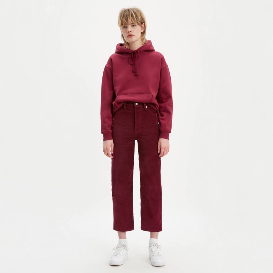 Ribcage Straight Ankle Corduroy Pants 1