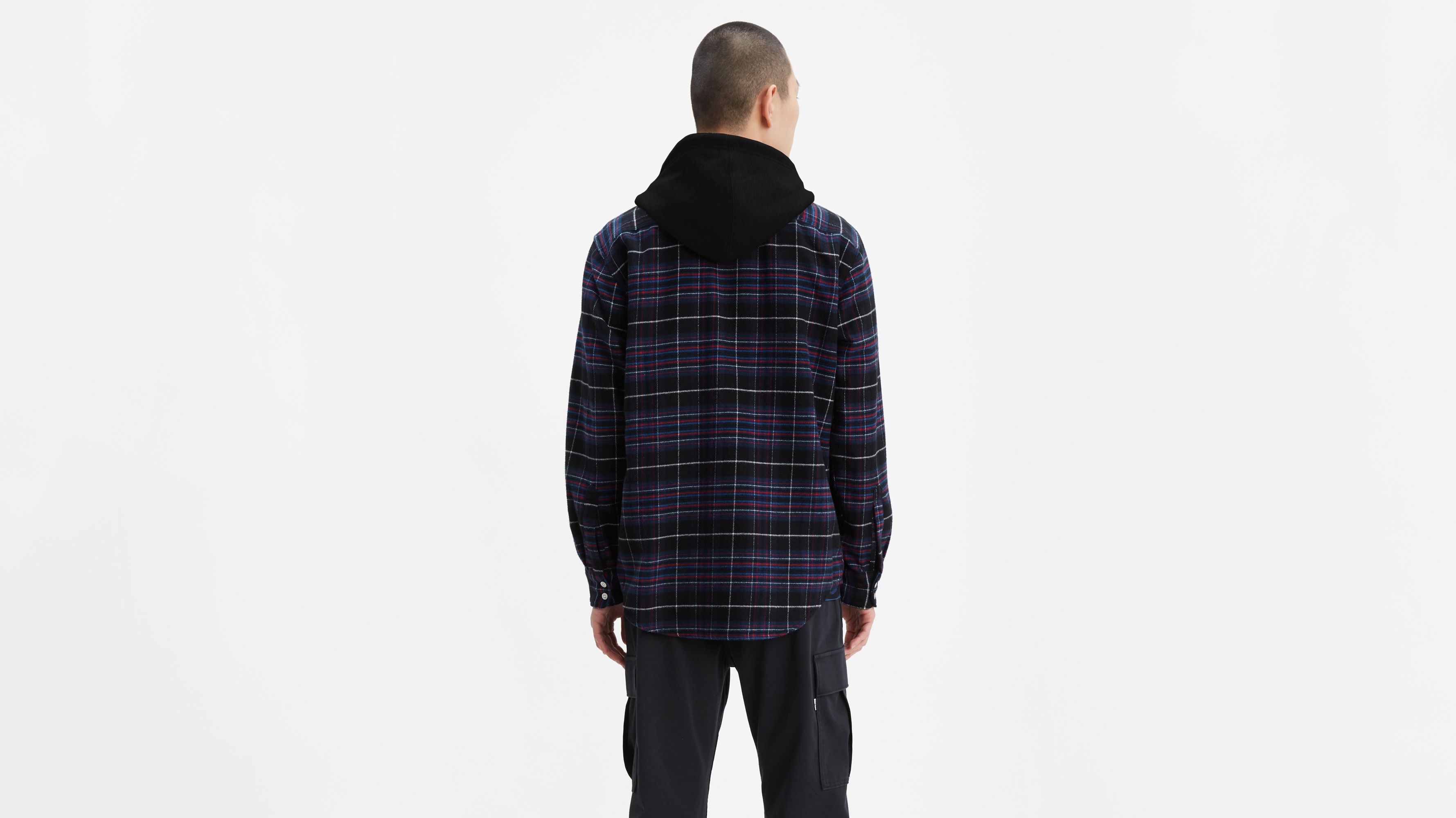 levis flannel hoodie