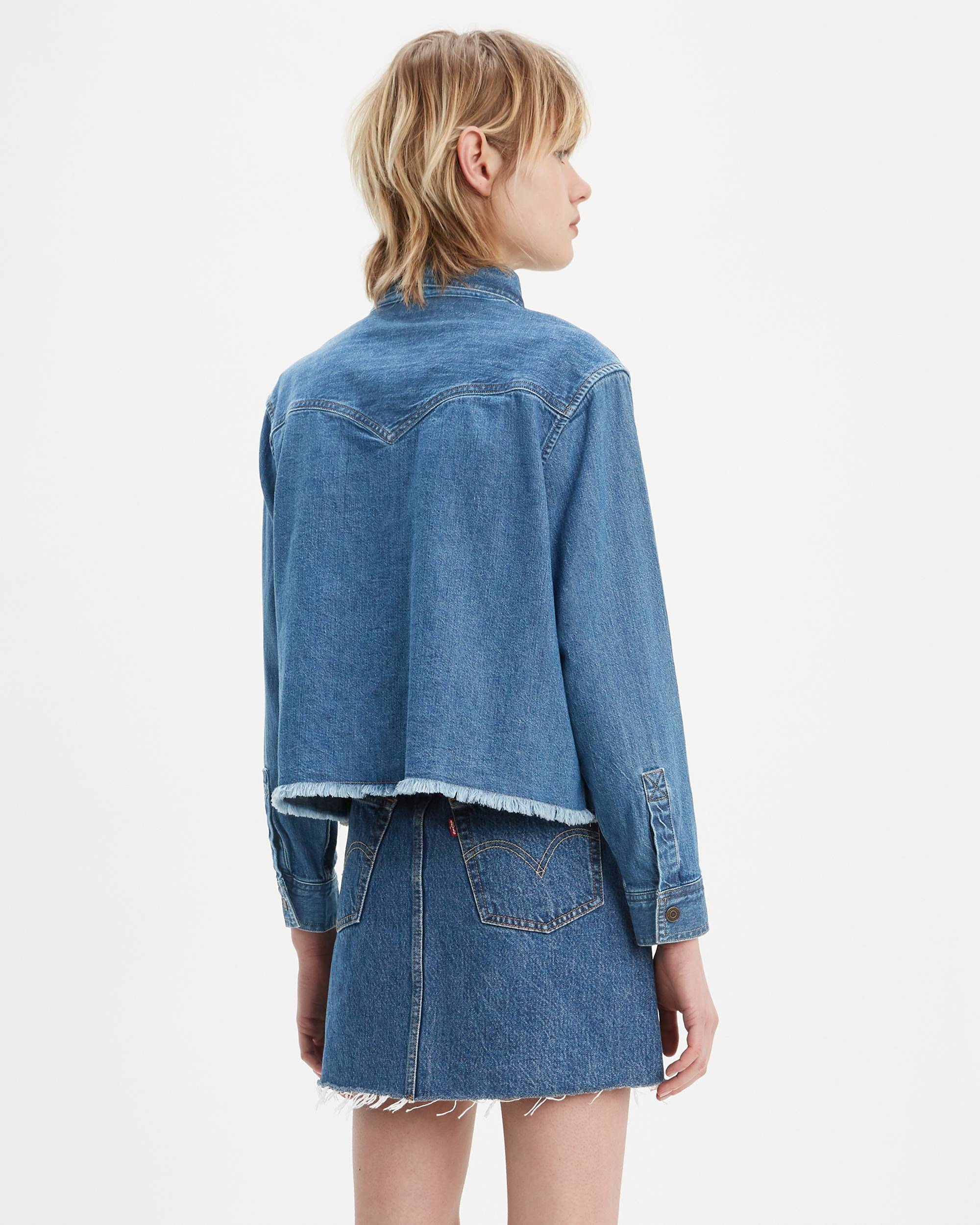 Mirella Raw Edge Western Shirt 2