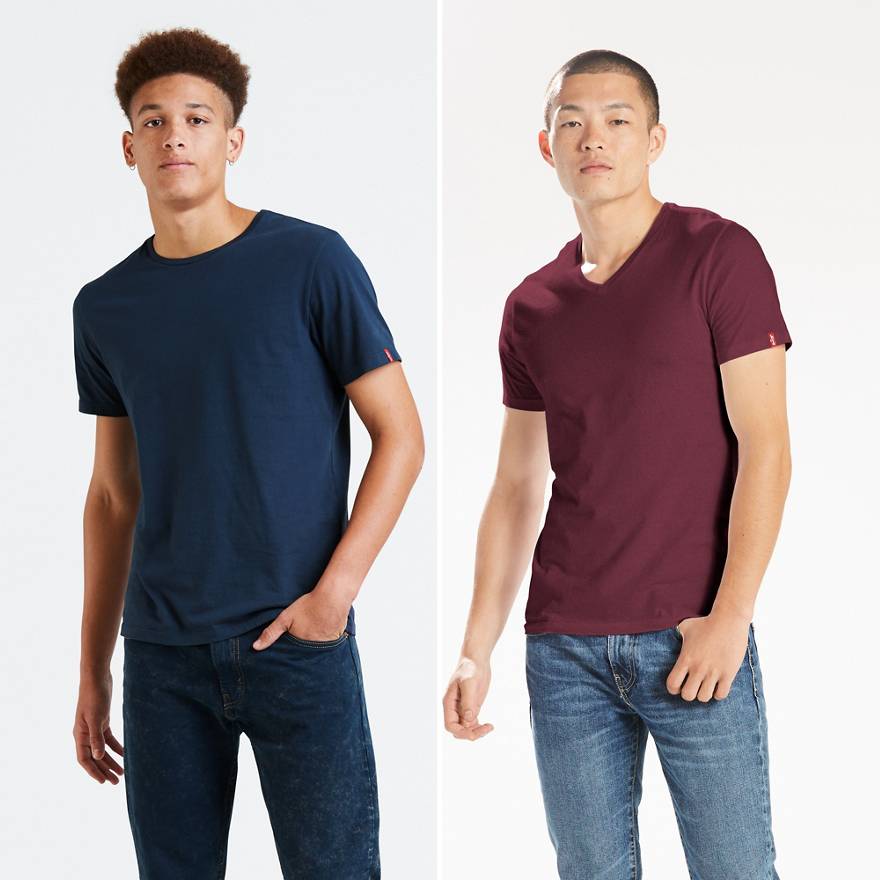 Slim Fit Crewneck Tee Shirt (2-pack) 1