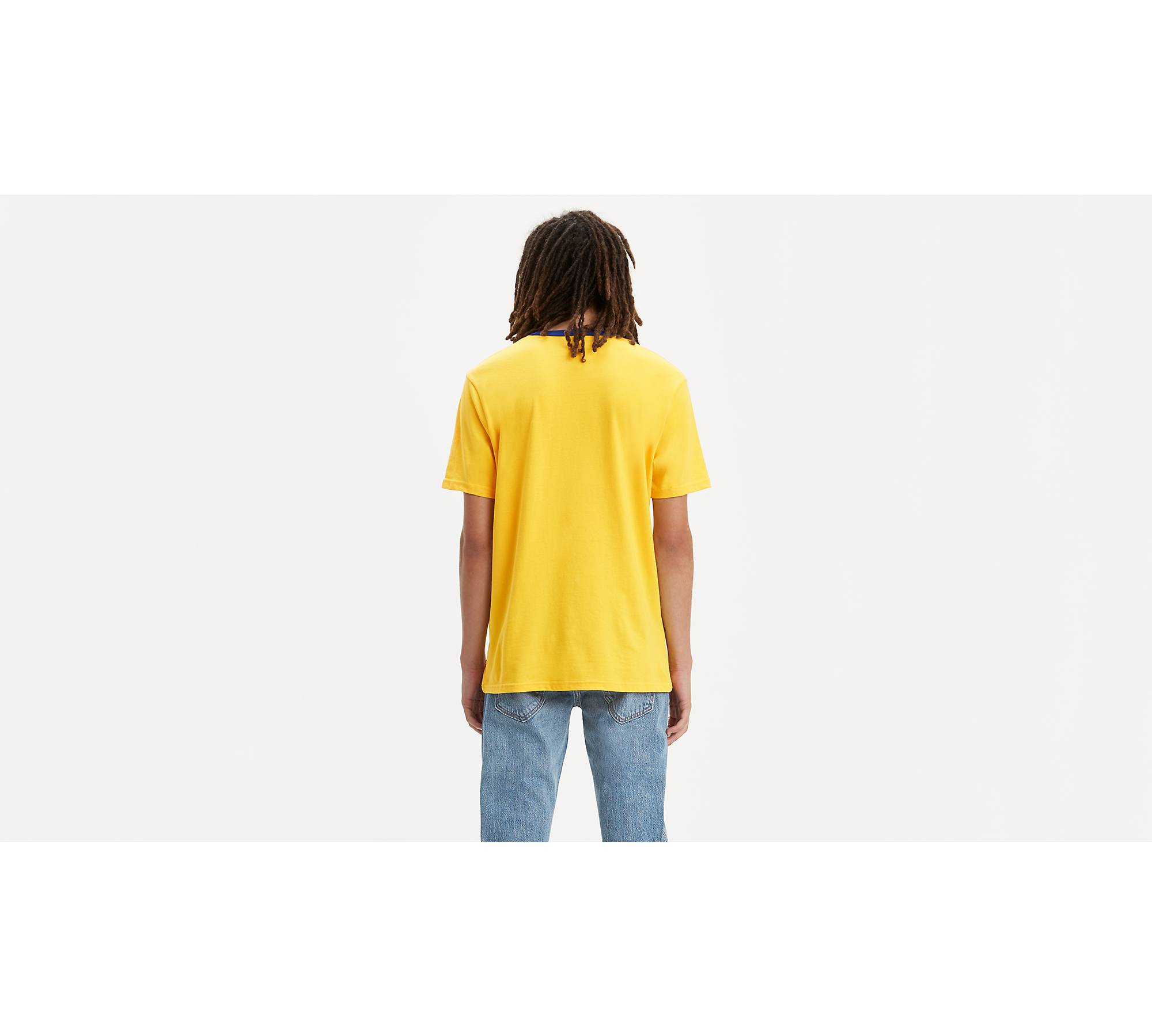 Bound Neck Chest Graphic Tee Shirt - Yellow | Levi's® US
