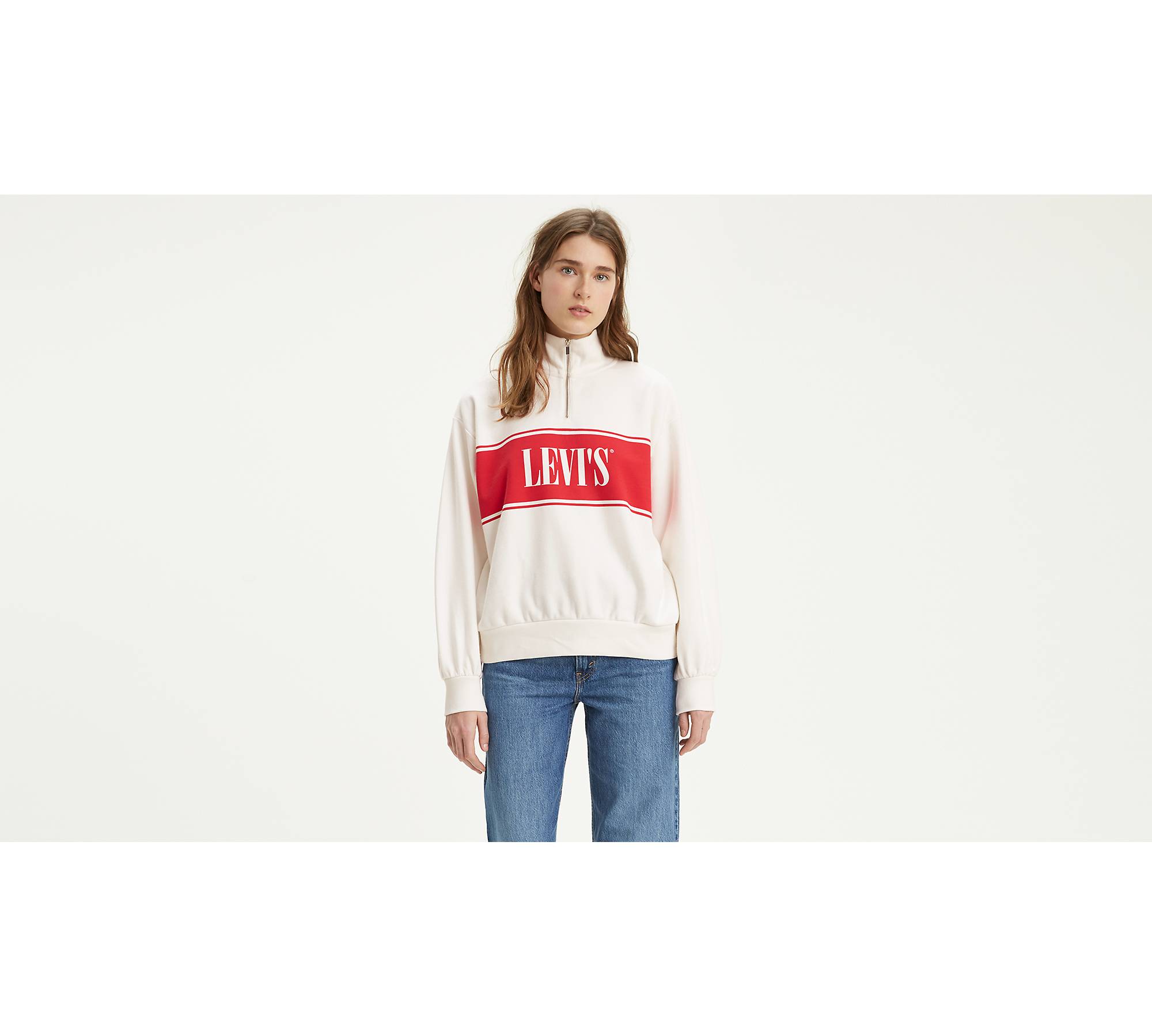 Half-zip Sweatshirt - White | Levi's® US