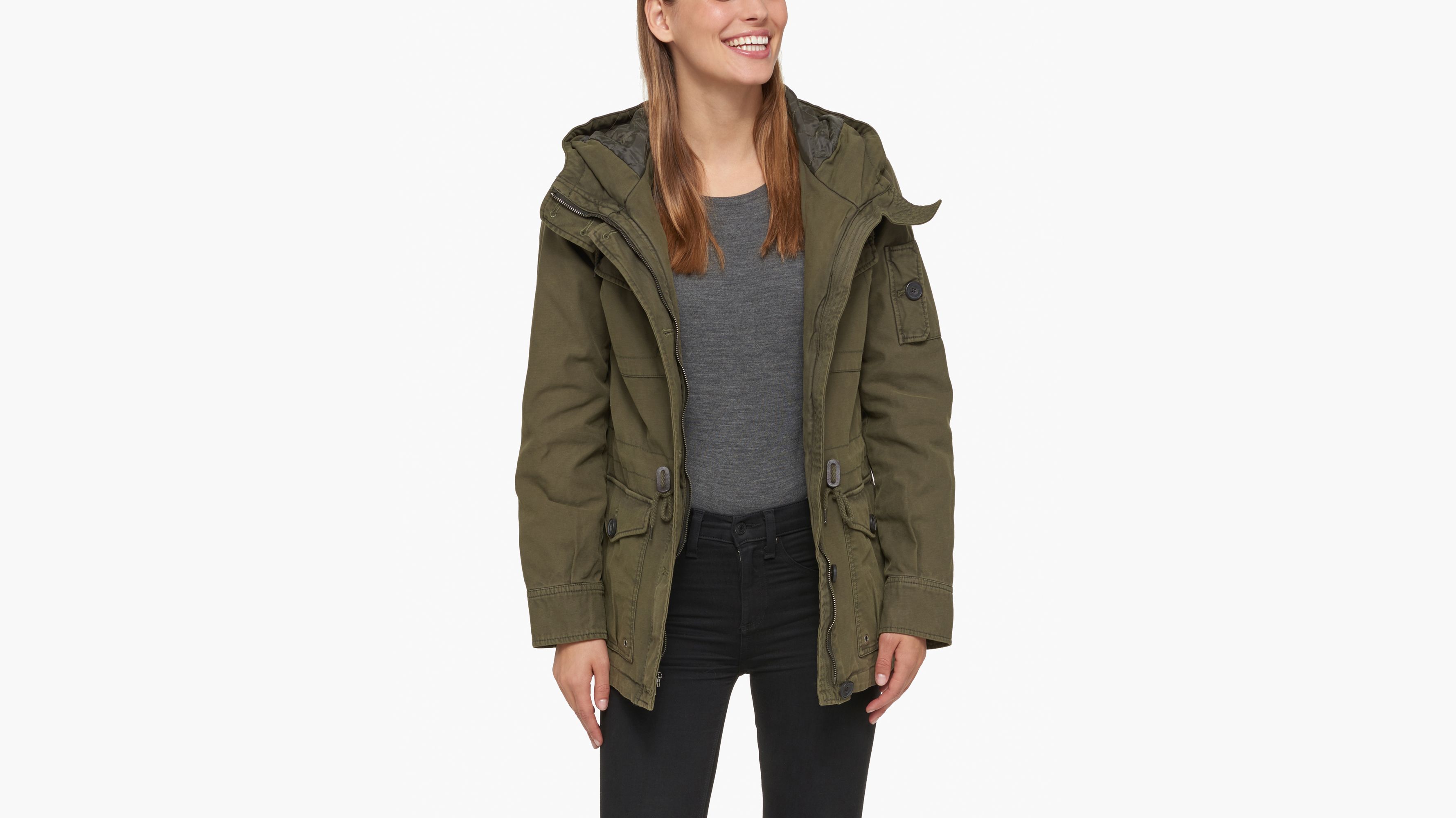 Levi's® Two-Pocket Military Jacket with Polytwill Lining | Zappos.com