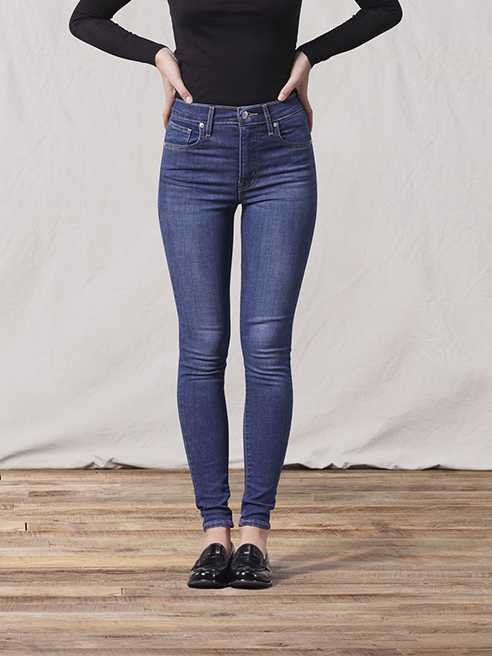 New Girls Women/'s Ladies High Waisted Fit Stretch Skinny Denim Pants Jeans