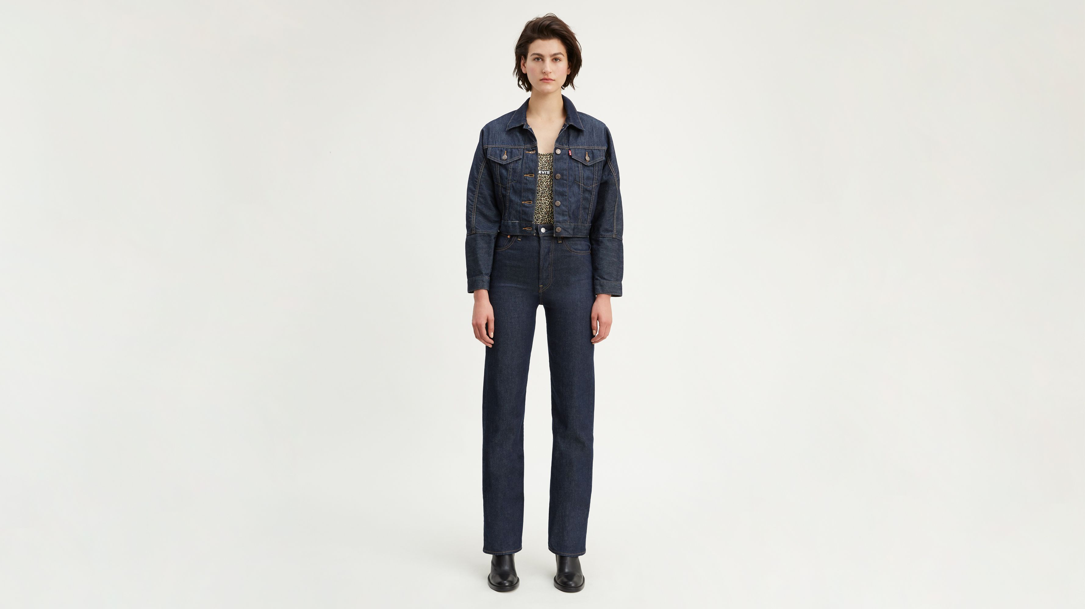 Levi's Ribcage Jeans Donna - Vita Alta 31cm, Cotone Elastan, Fit Slim - Foto 3