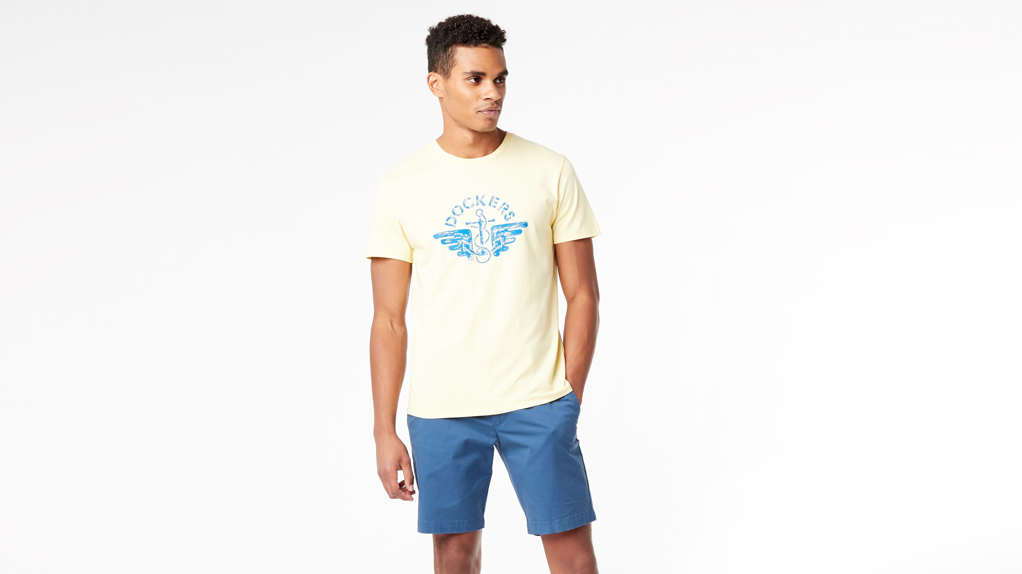 Logo Tee | New Arrivals | Men | Clothing | Dockers® NO DOCKERS LOGO TEE - T-shirts med print - blue petal/red