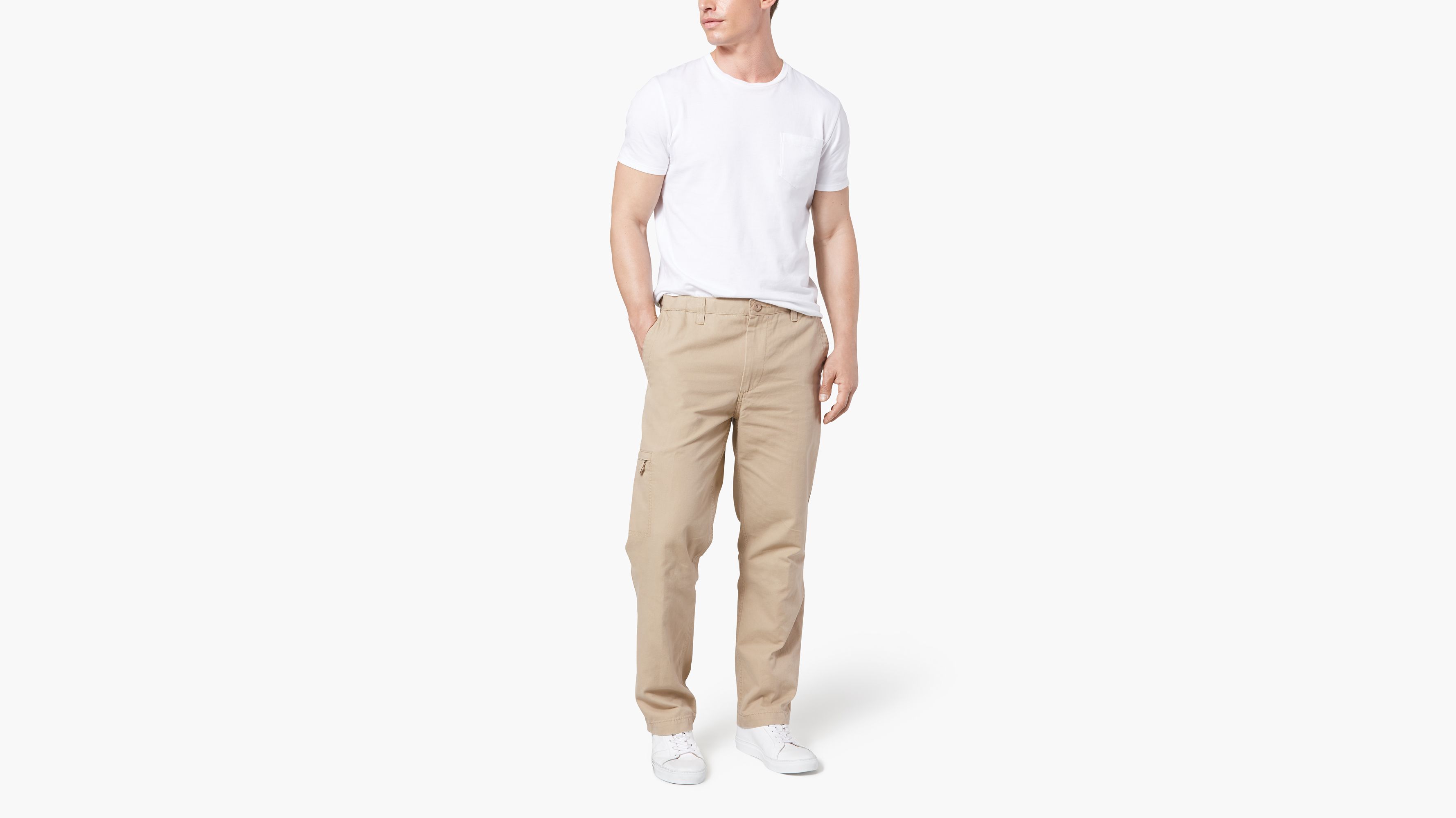 Comfort Cargo Pants, Classic Fit - Tan 