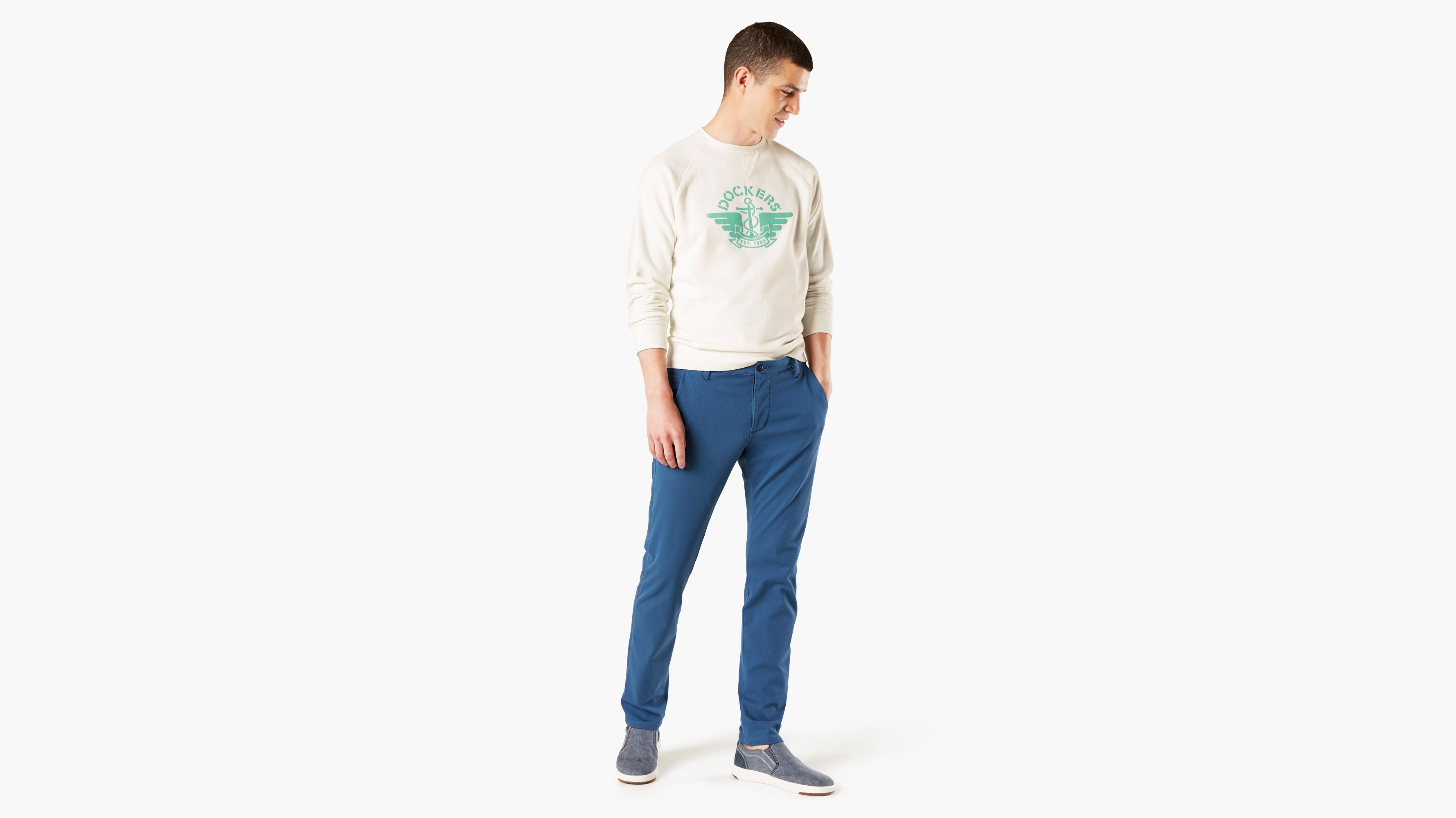 dockers alpha khaki skinny supreme flex
