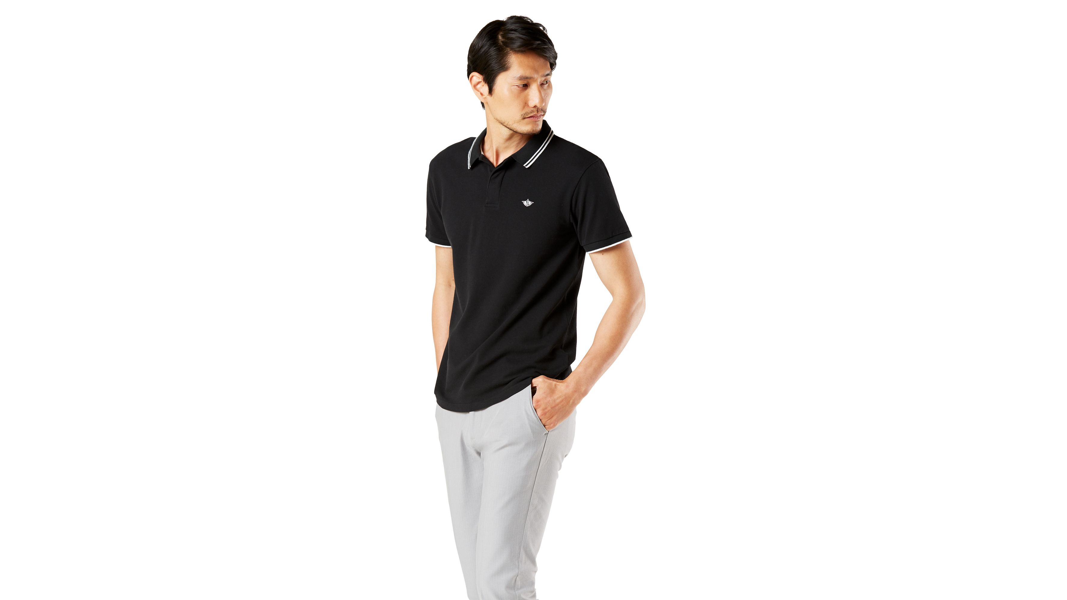 black polo slim fit