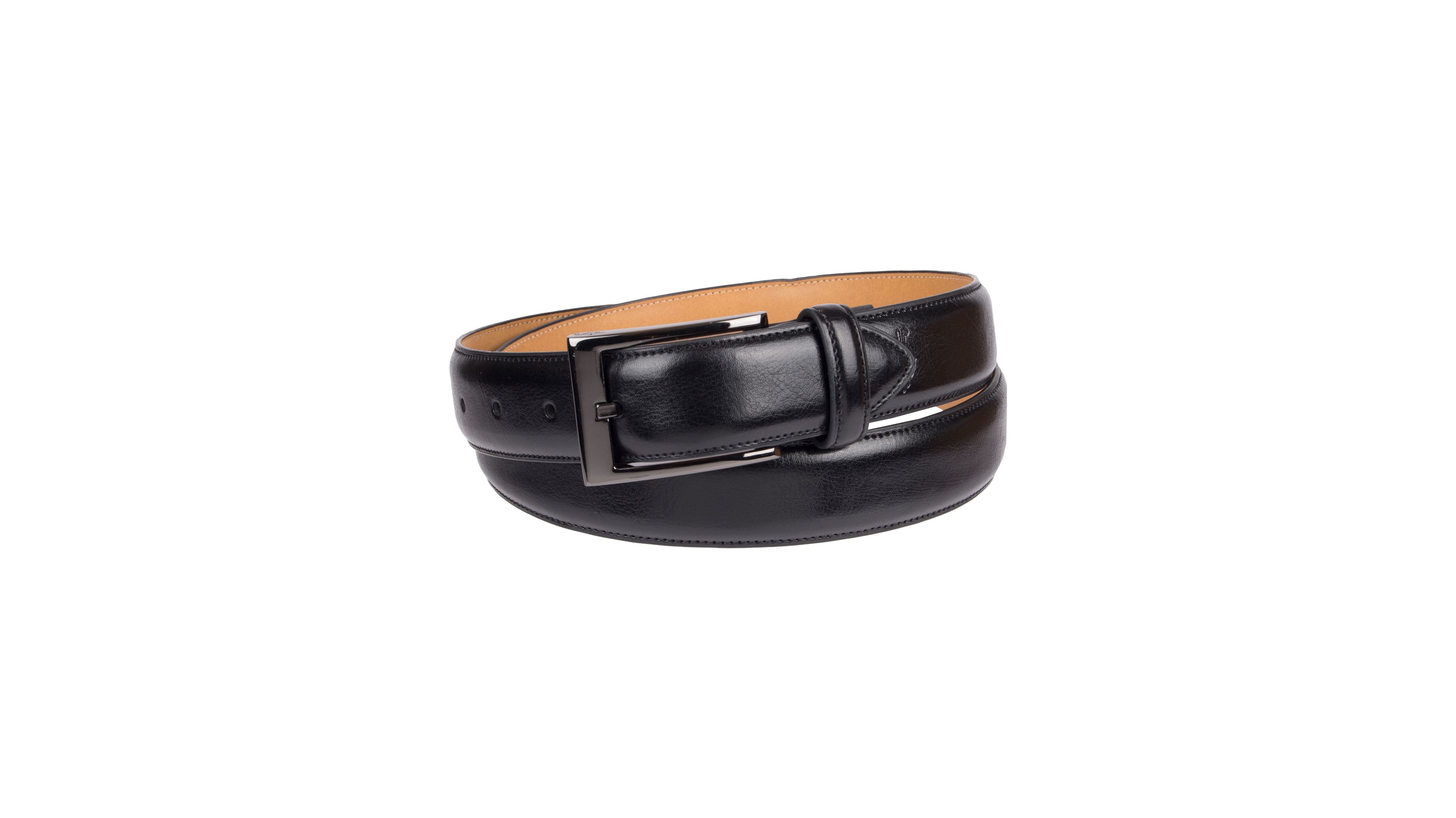 mens black leather dress belt