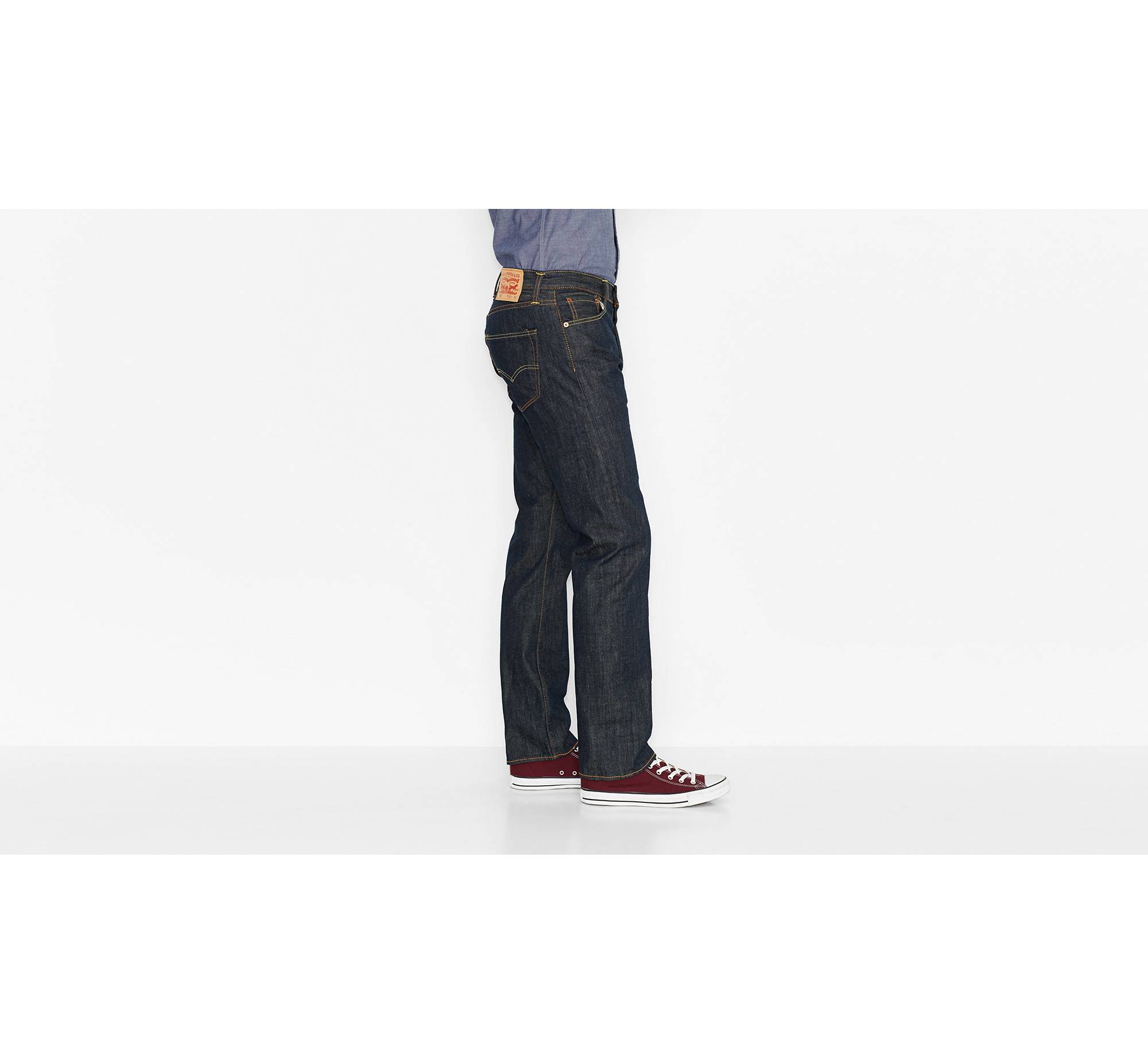 Levis Mens 501 Original Stretch Mid Rise Regular Fit Straight Leg Jeans The Rose Big Tall