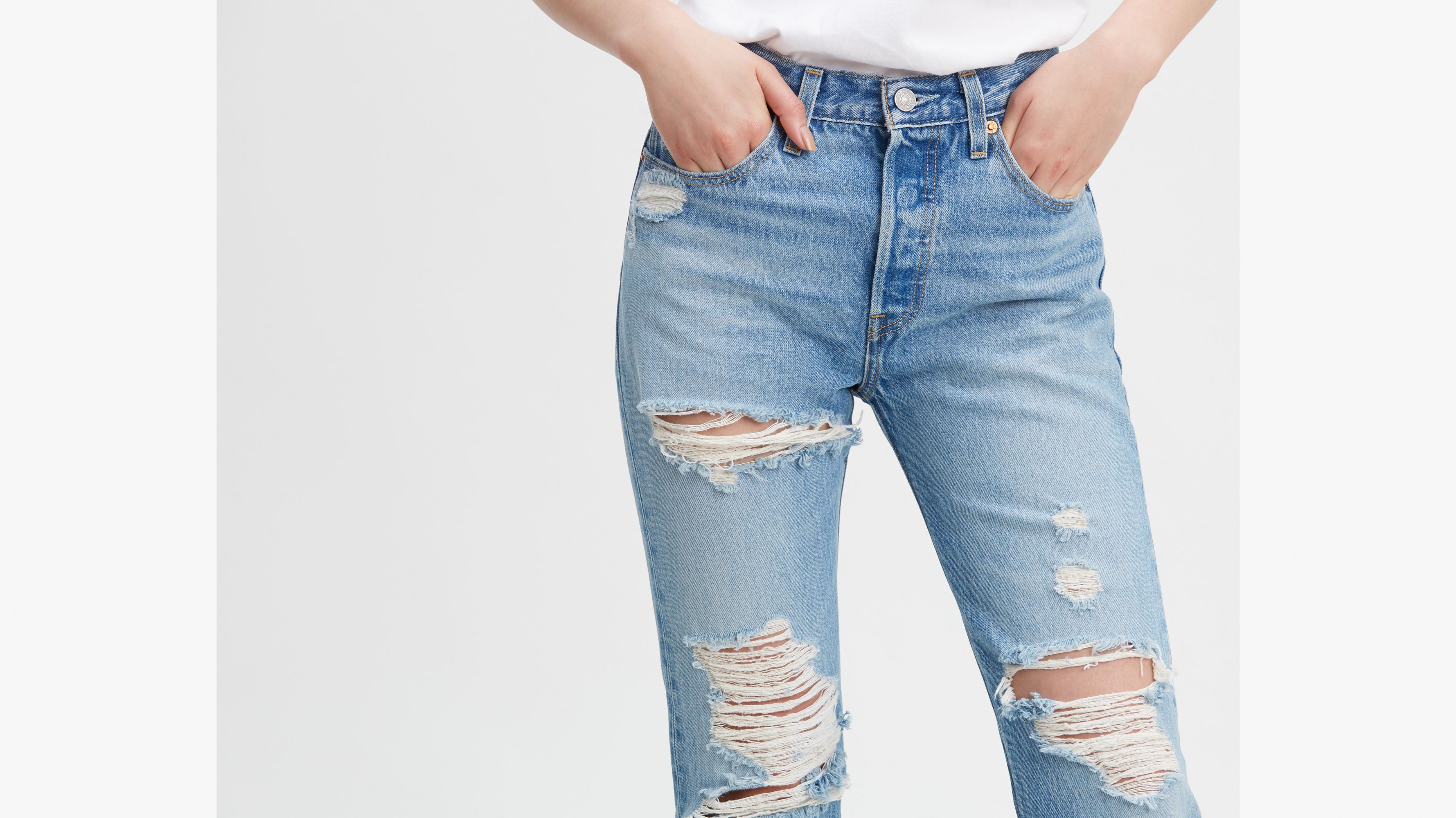 501® Original Fit Ripped Women's Jeans - Medium Wash | Levi's® US