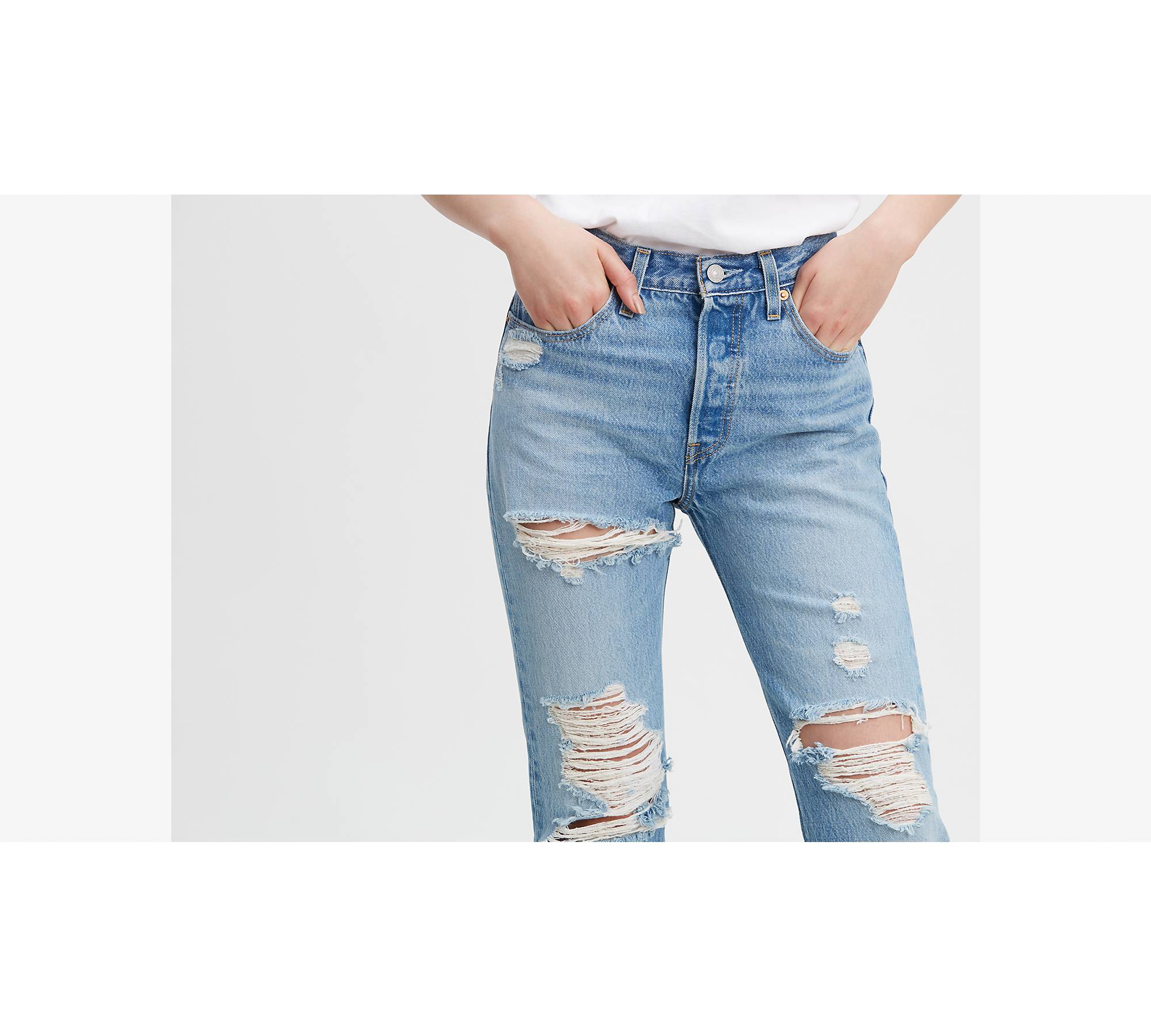 501® Original Fit Ripped Women's Jeans - Medium Wash
