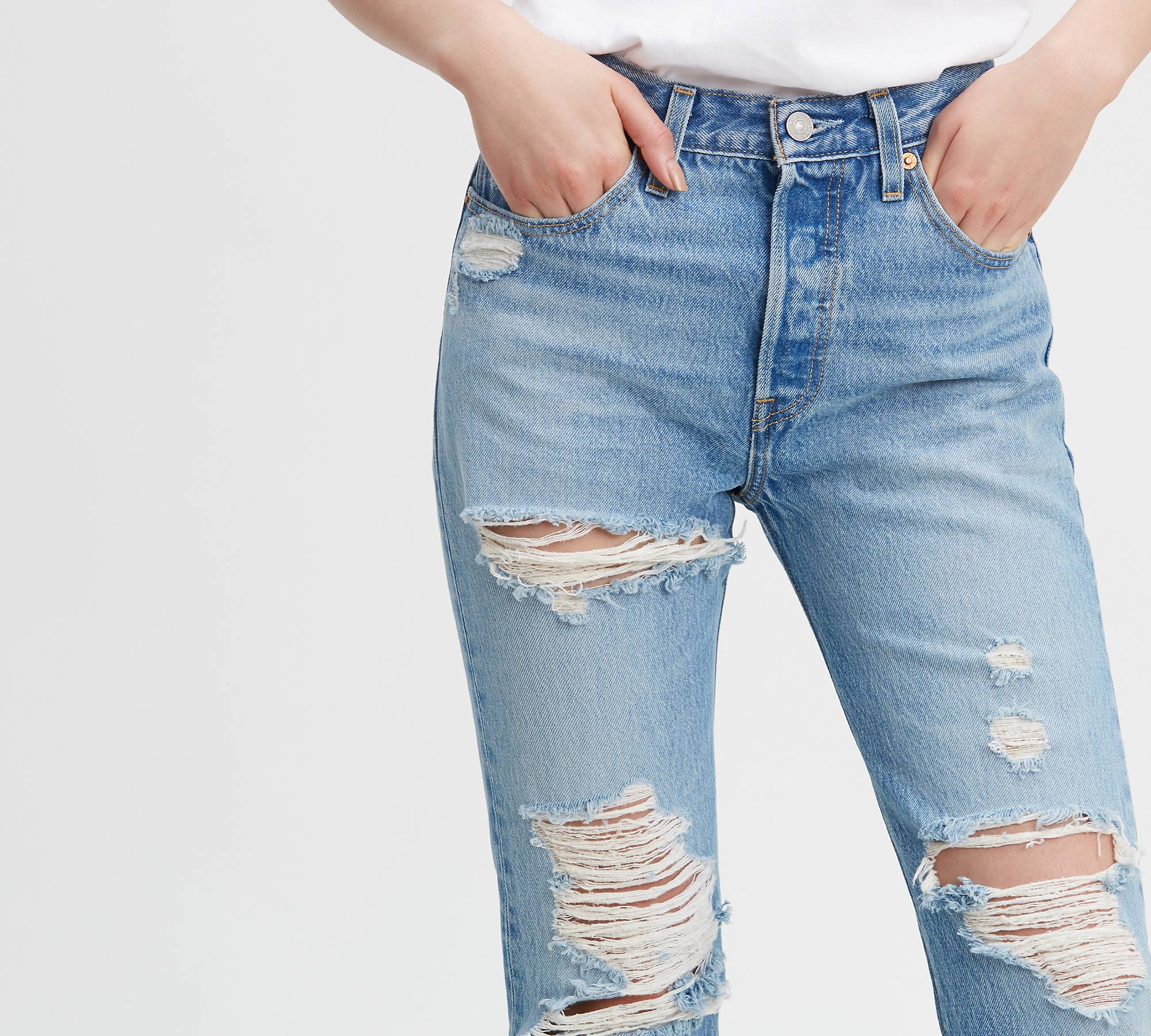 501® Original Fit Ripped Women's Jeans - Medium Wash