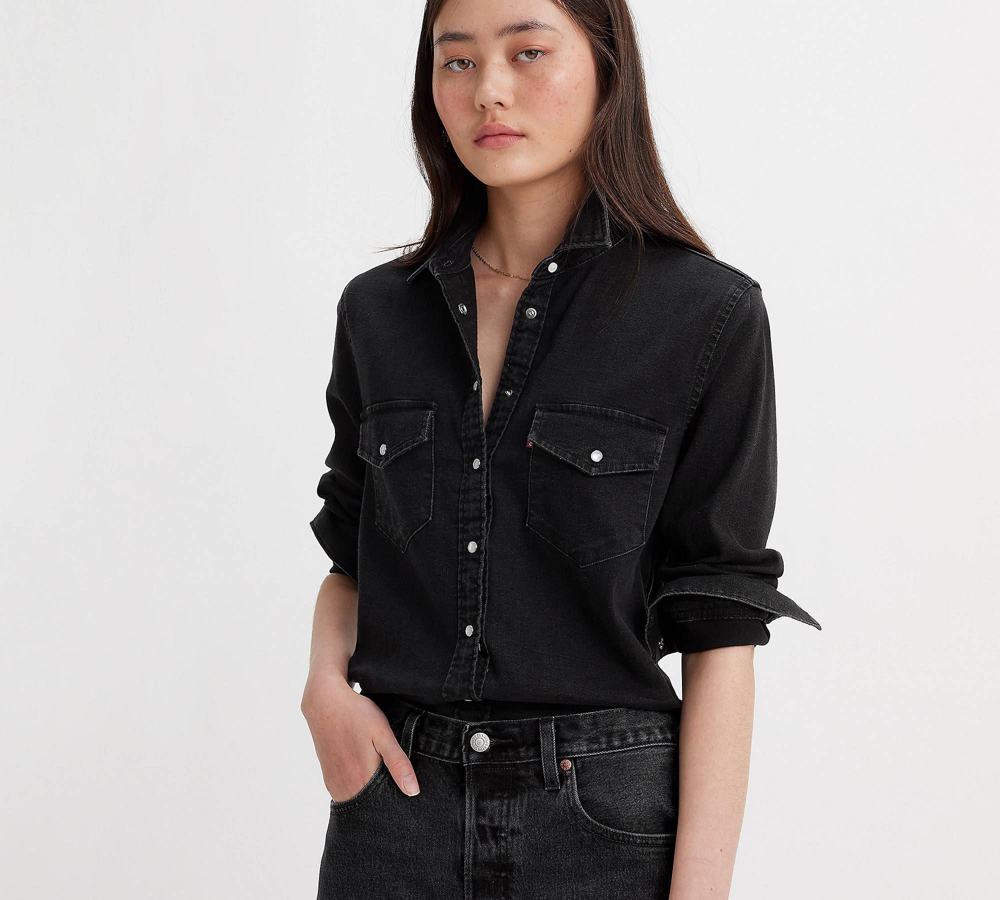 Iconic Western Denim Shirt Black Levi's® CA