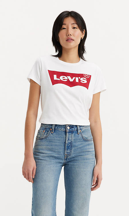 Levi S Logo Perfect Tee Shirt White Levi S Us Levi S Logo Perfect Tee Shirt White Levi S Us