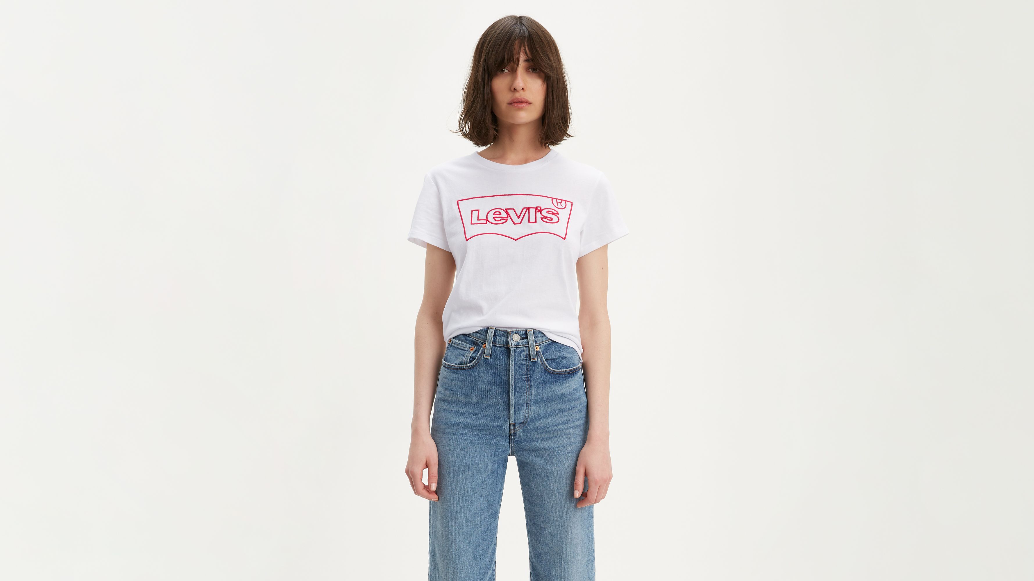 T shirt parfait logo levi smd pour femme blanc Levi s CA