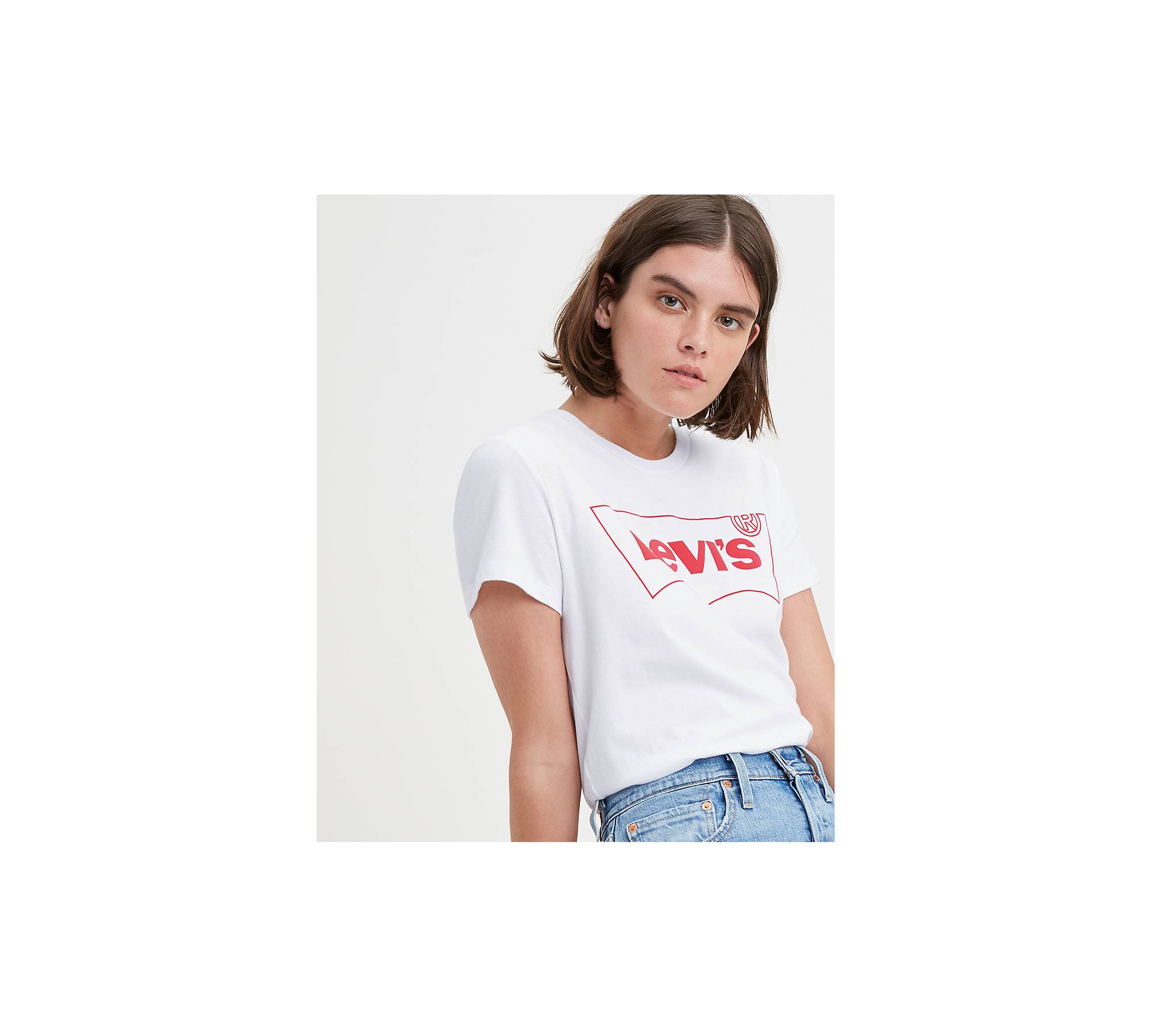Levi's® Logo Perfect Graphic Tee Shirt - White | Levi's® CA