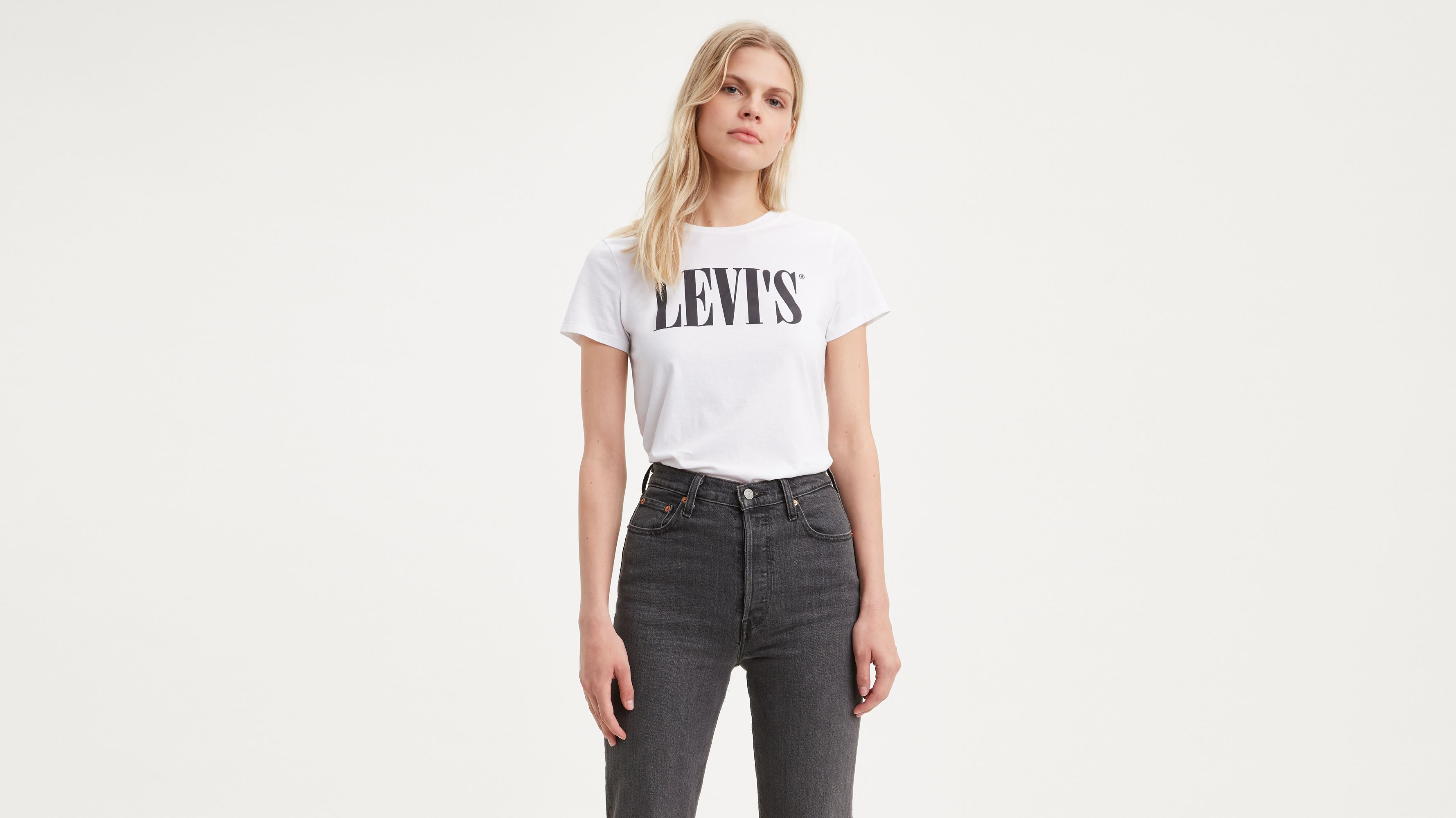 Levi's® Serif Logo Graphic T-shirt - White | Levi's® US