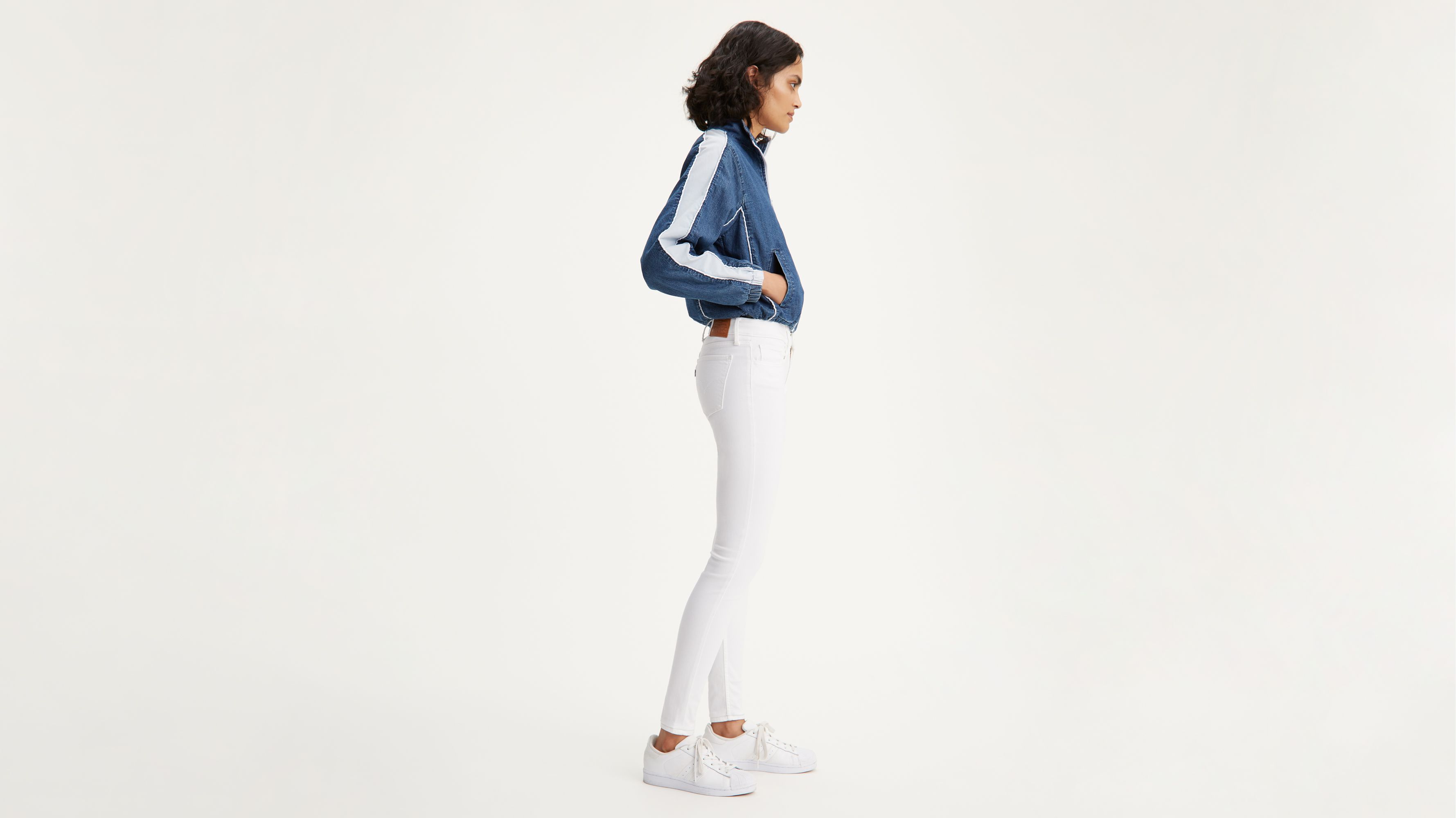 levis 710 super skinny jeans - white